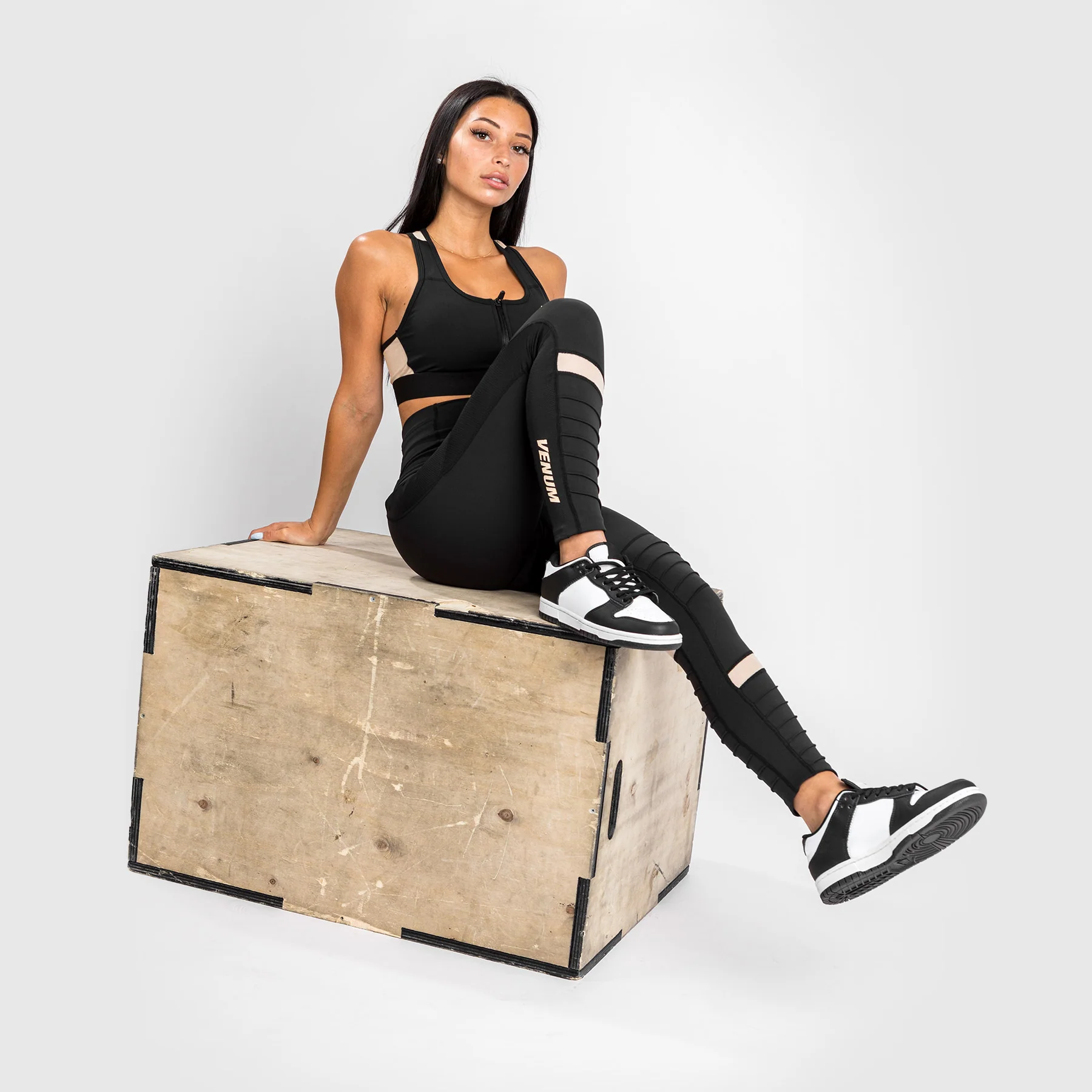 Leggings Venum Moto 7/8 - Negro/Arena - Image 2