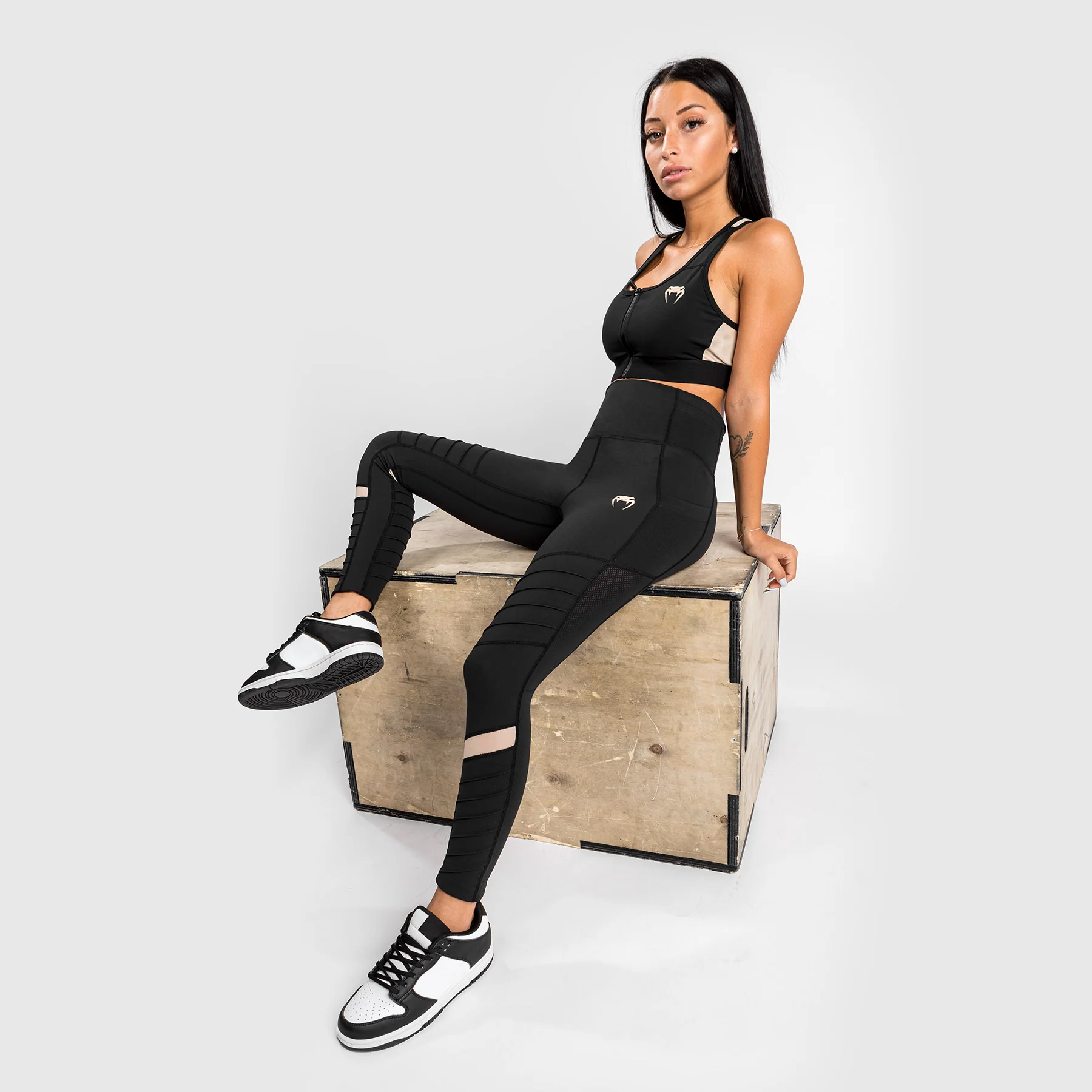 Leggings Venum Moto 7/8 - Negro/Arena - Image 3