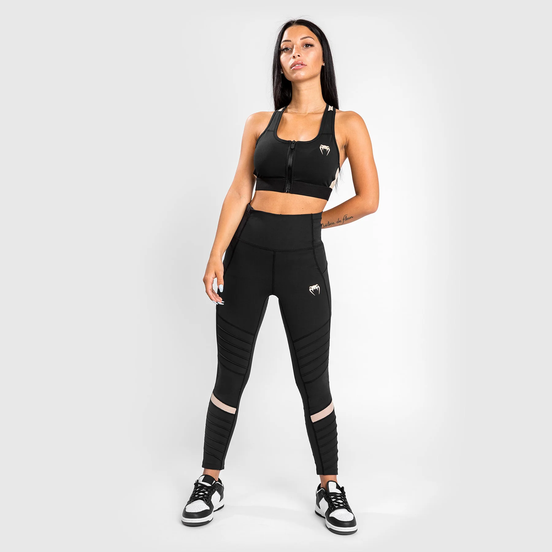 Leggings Venum Moto 7/8 - Negro/Arena - Image 4