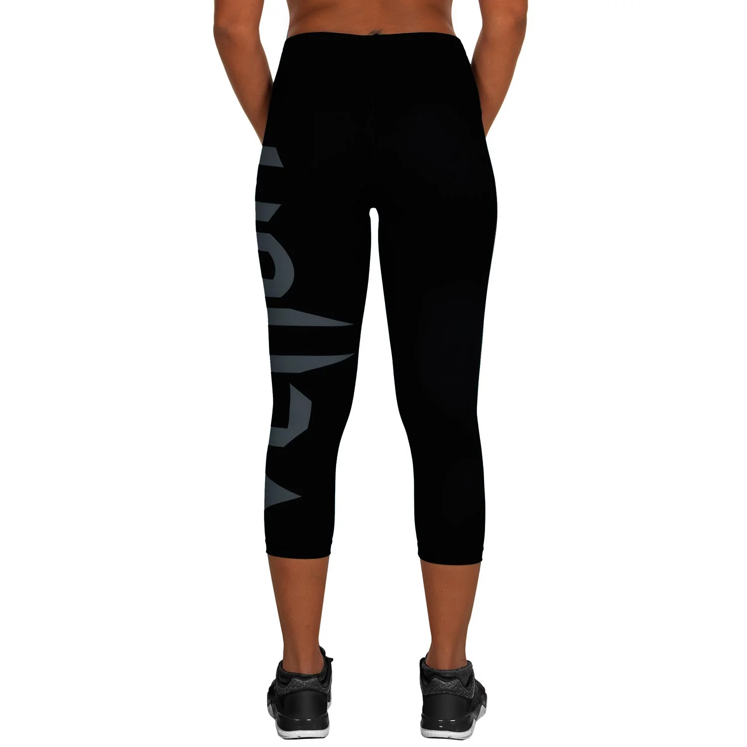 Leggins cortos Venum Giant - Negro/Gris - Image 3