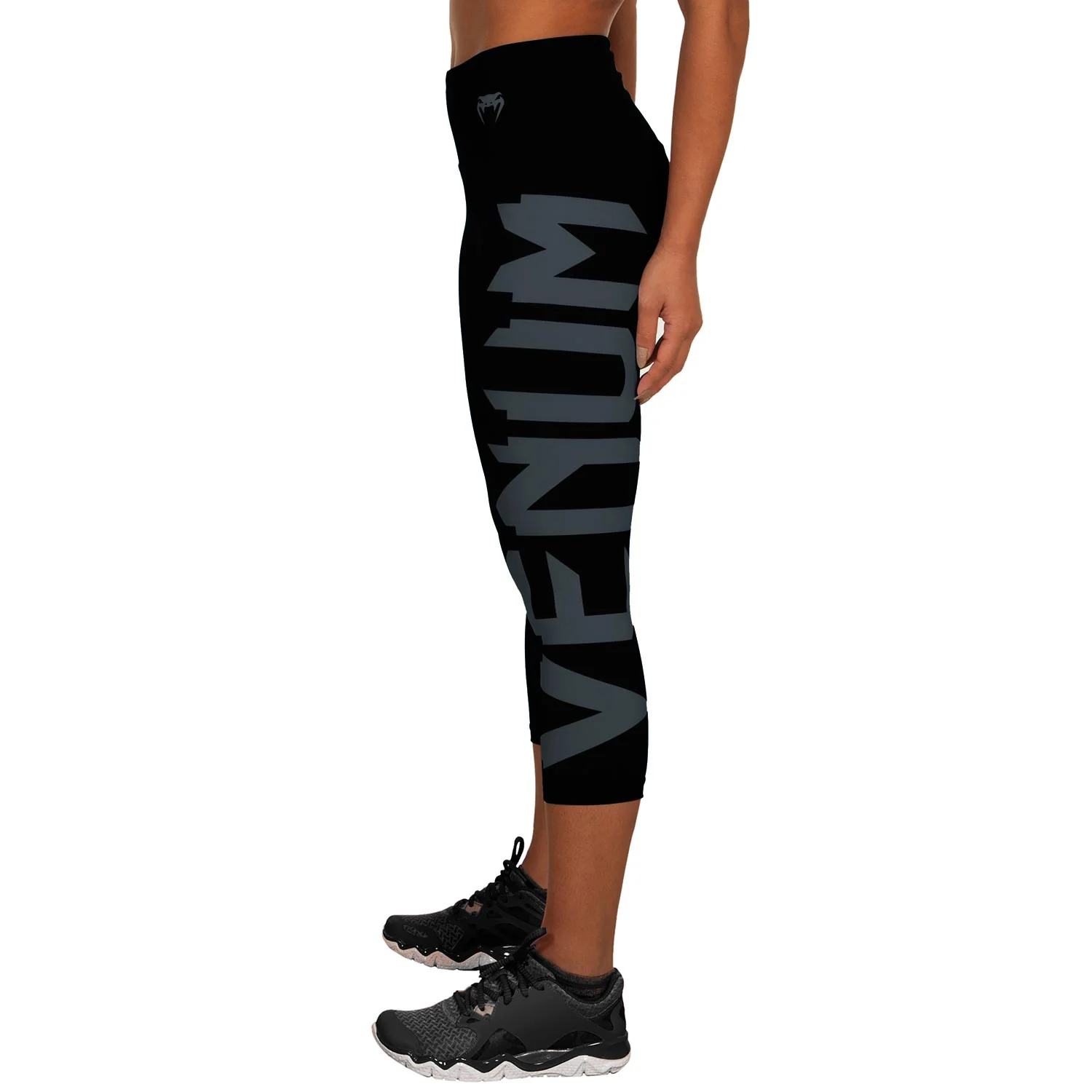 Leggins cortos Venum Giant - Negro/Gris - Image 4
