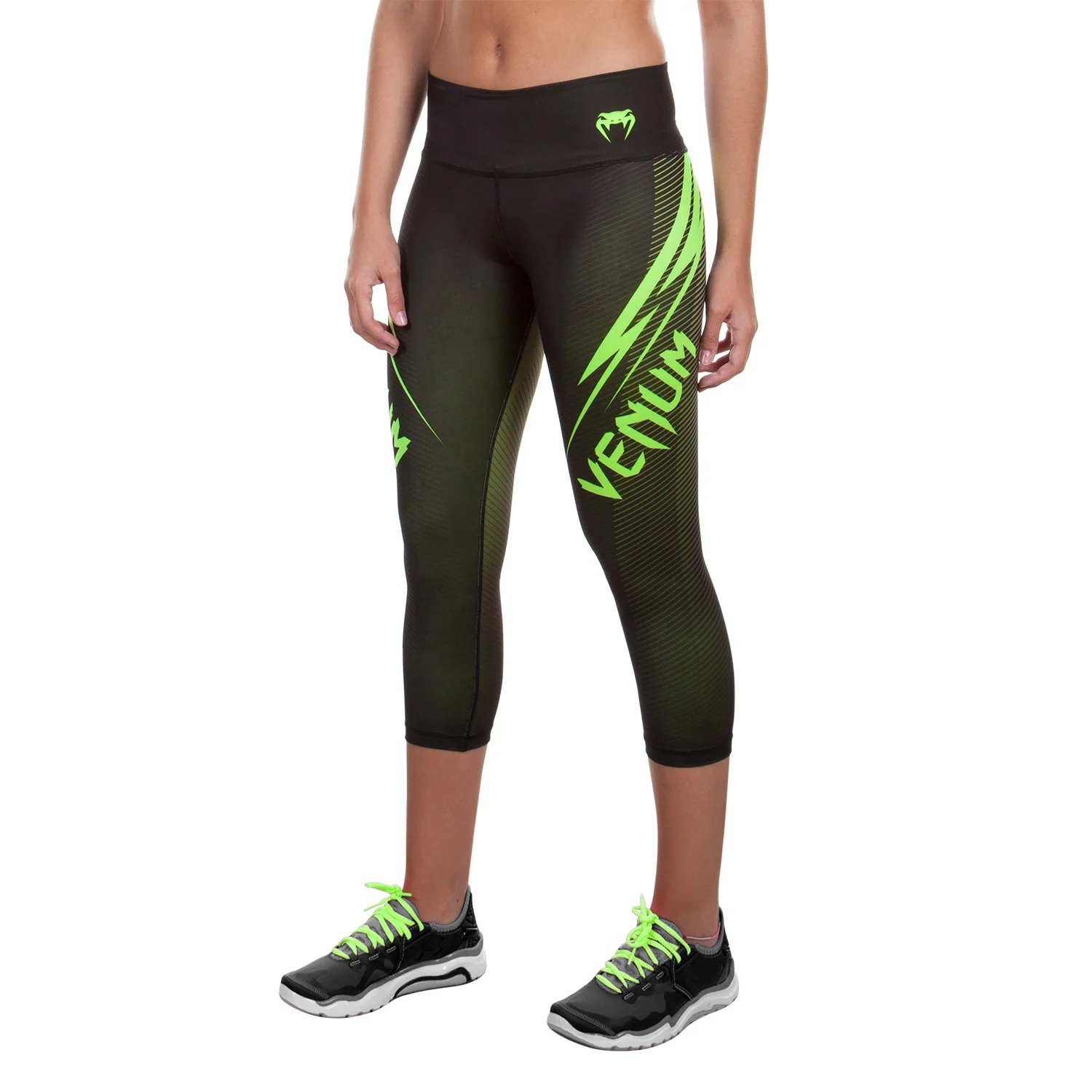 Leggins Cortos Venum Razor - Negro/Amarillo