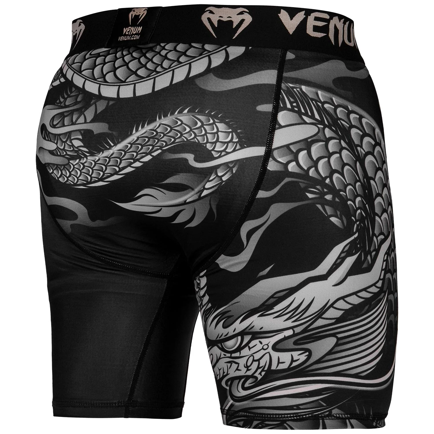 Mallas cortas Venum Dragon's Flight - Negro/Arena - Image 4