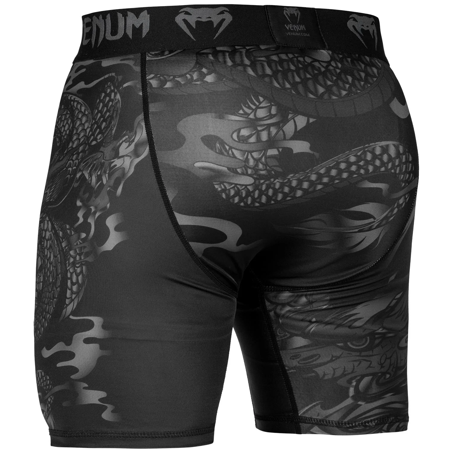 Mallas cortas Venum Dragon's Flight - Negro/Negro - Image 3