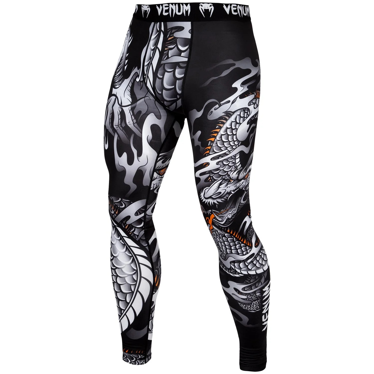 Mallas Largas Venum Dragon's Flight - Negro/Blanco