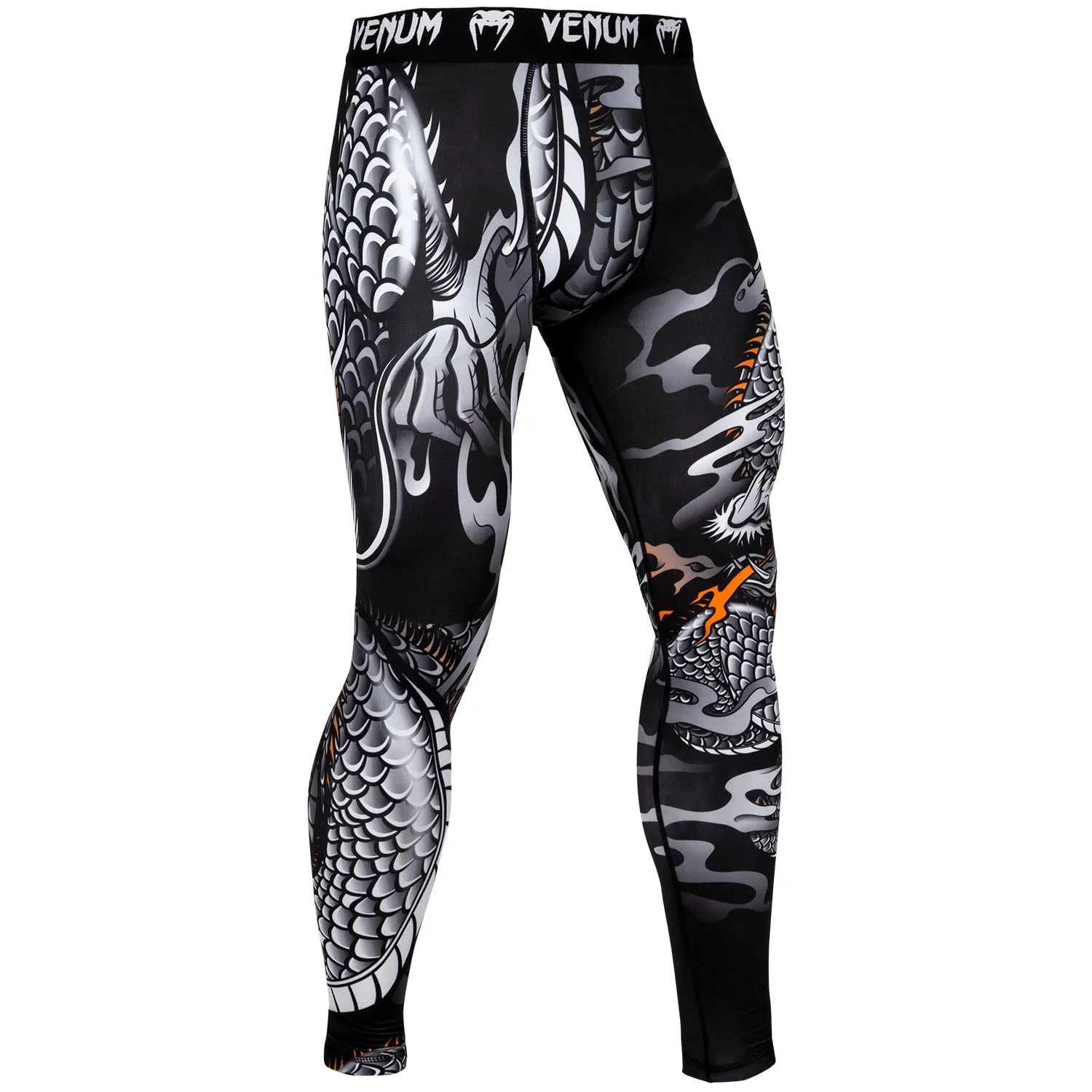 Mallas Largas Venum Dragon's Flight - Negro/Blanco - Image 2