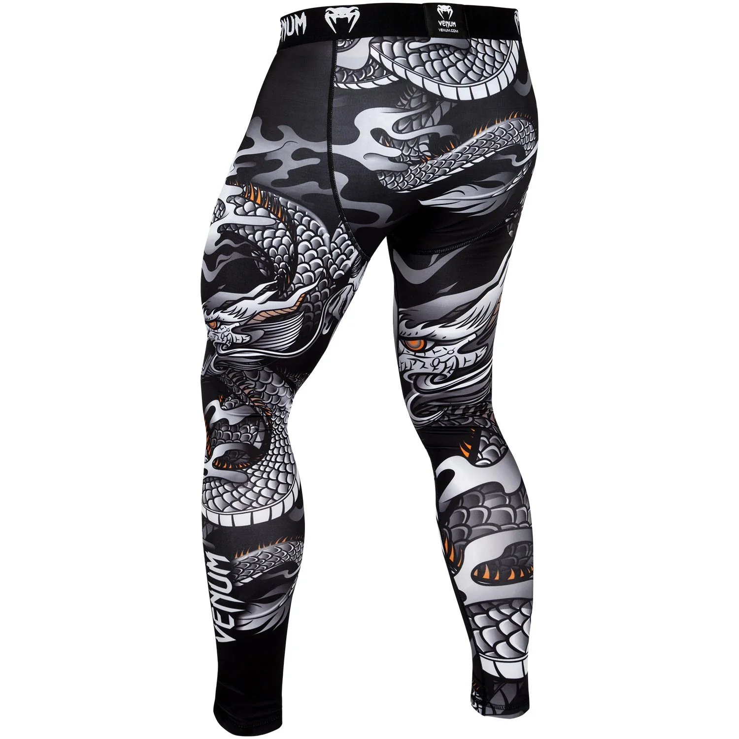 Mallas Largas Venum Dragon's Flight - Negro/Blanco - Image 4
