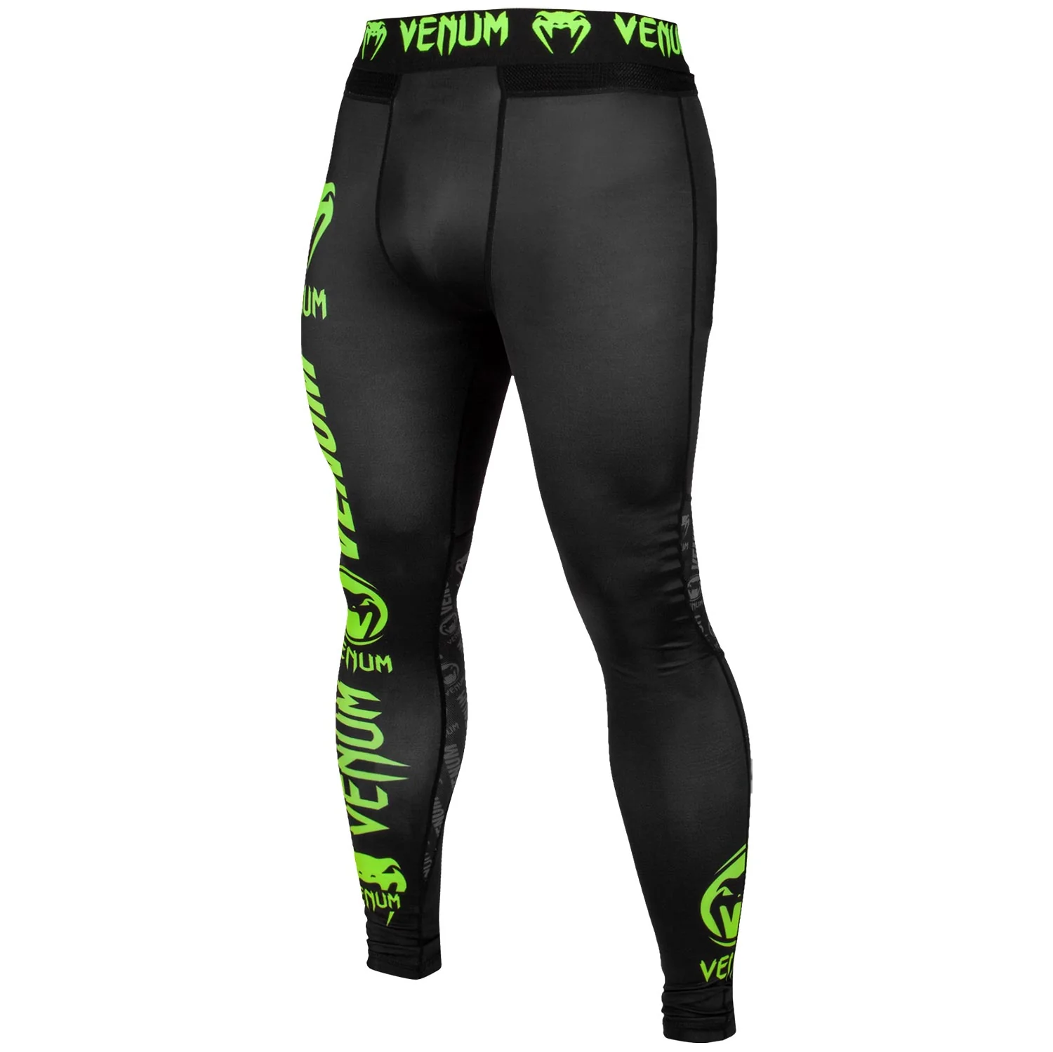 Mallas Venum Logos - Negro/Amarillo Fluo - Image 2
