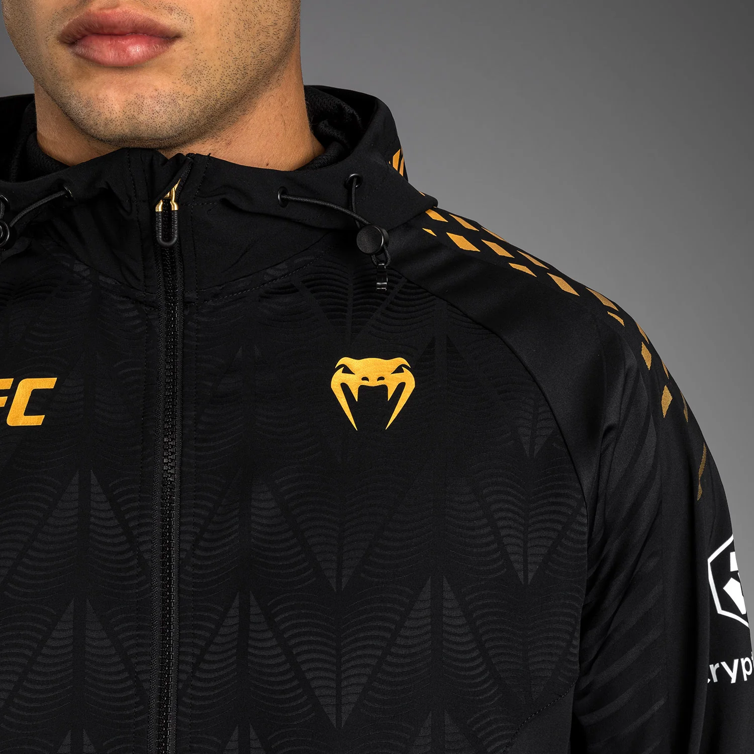 UFC Zenith by Venum Authentic Fight Night Sudadera de walkout Hombre Personalizado - Champion - Image 10
