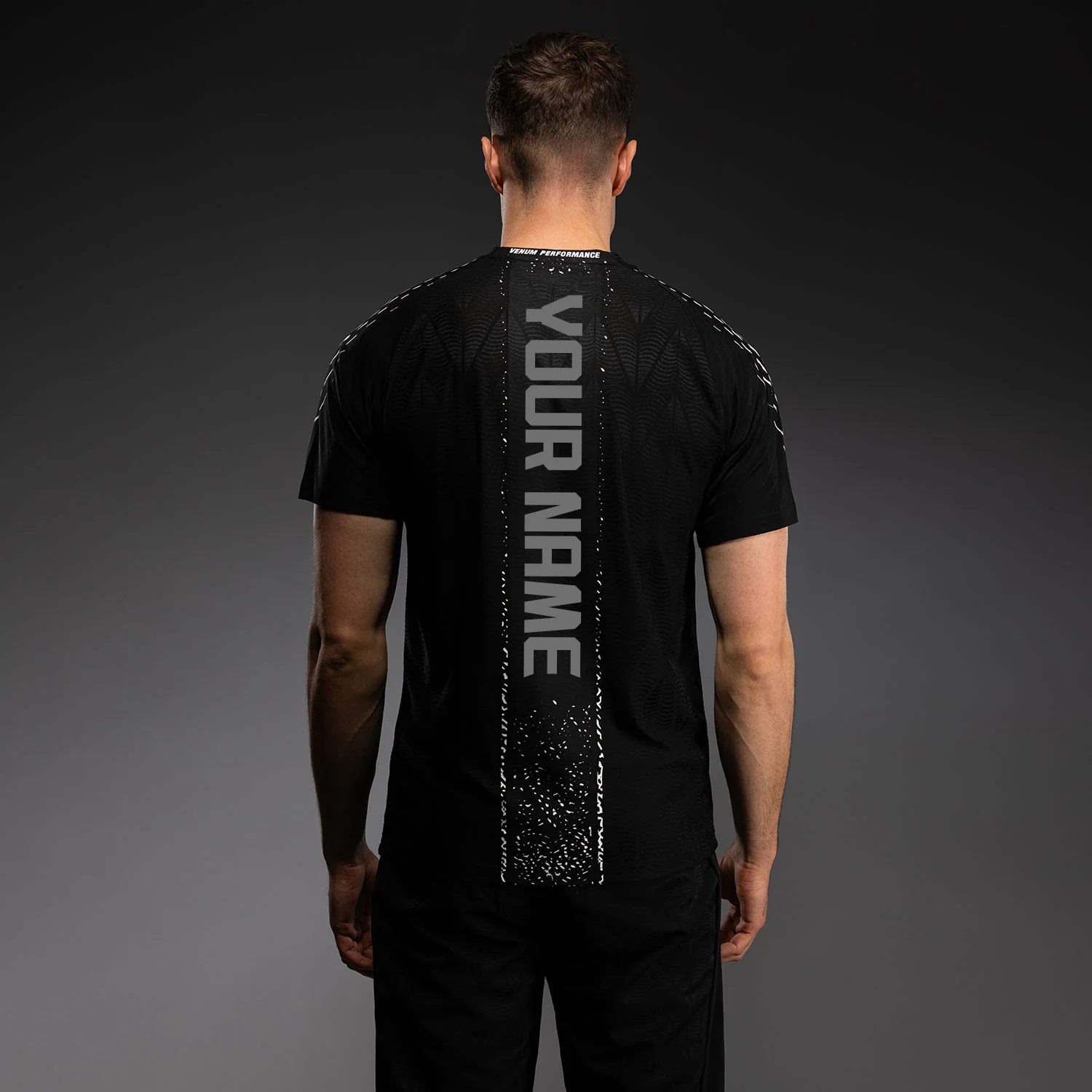 UFC Zenith by Venum Authentic Fight Night Camiseta oficial Walkout Hombre Personalizado - Negro - Image 2