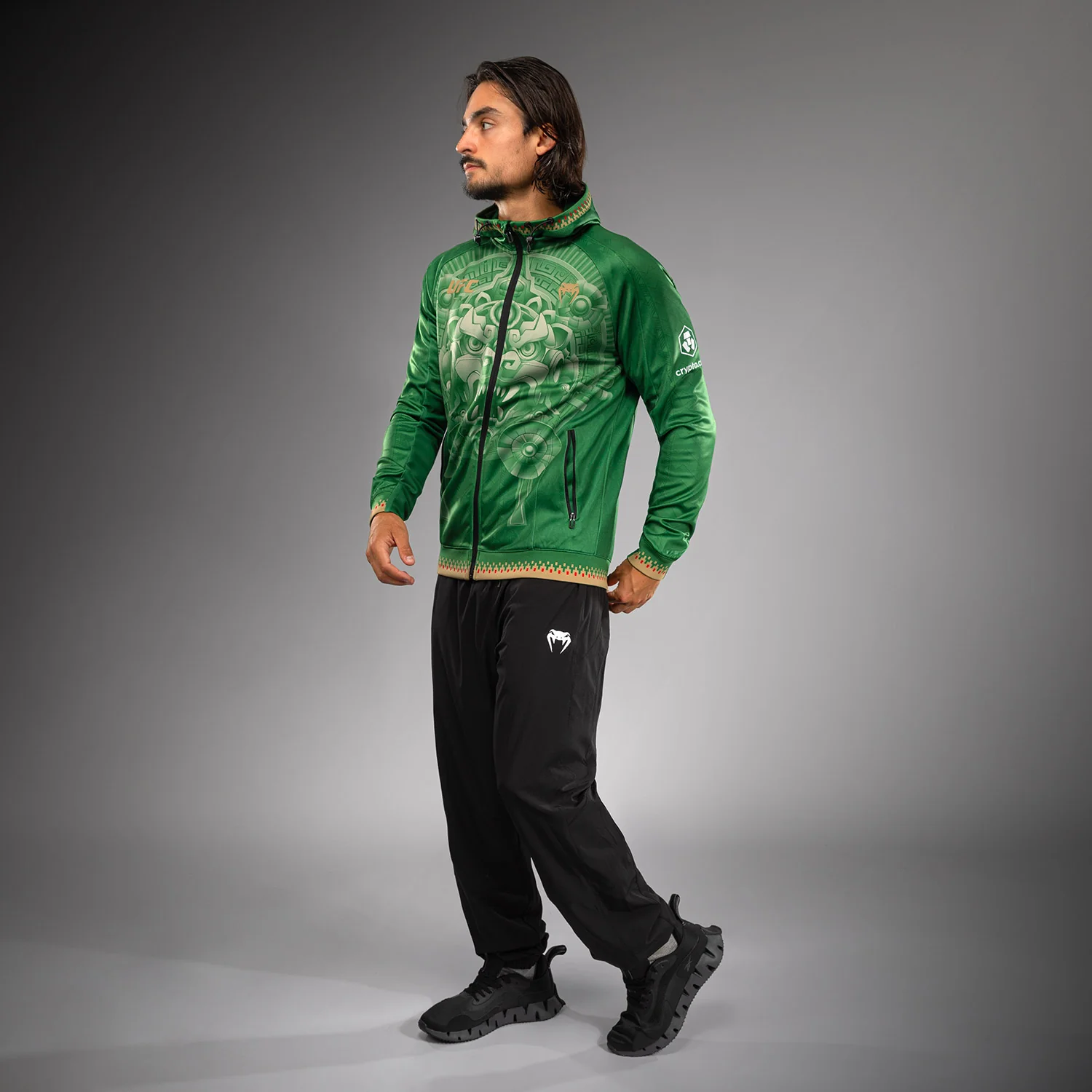 Noche UFC 2.0 By Venum Authentic Fight Night Sudadera con Capucha - Verde - Image 7