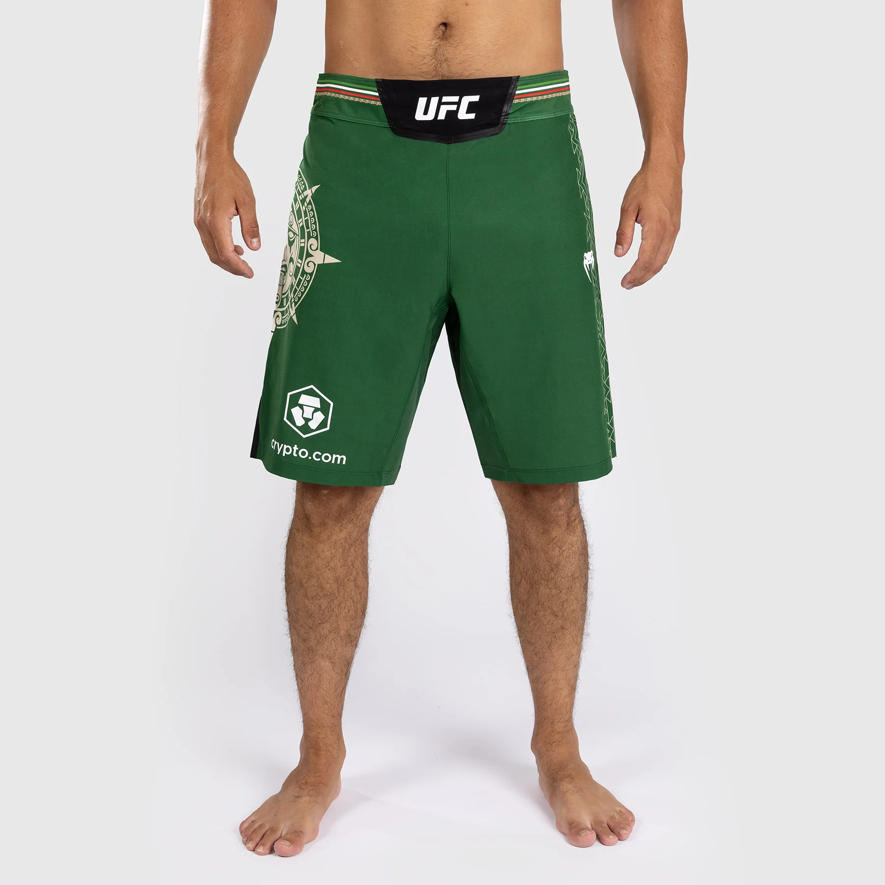 Noche UFC by Venum Authentic Fight Night Pantalones cortos de combate para hombre - Corte largo - Verde
