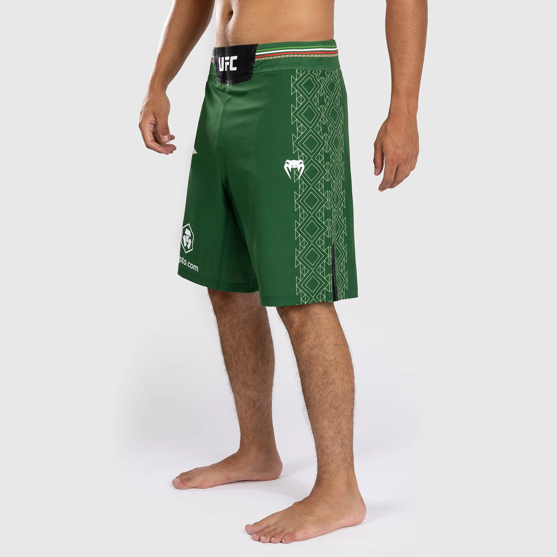 Noche UFC by Venum Authentic Fight Night Pantalones cortos de combate para hombre - Corte largo - Verde - Image 2