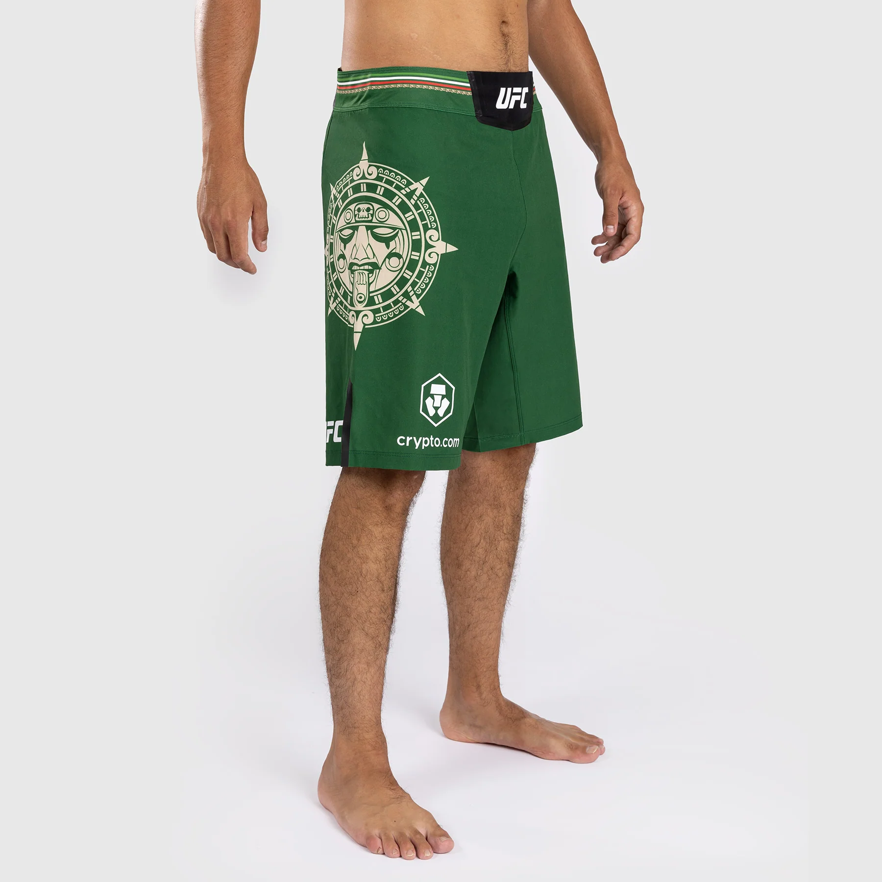 Noche UFC by Venum Authentic Fight Night Pantalones cortos de combate para hombre - Corte largo - Verde - Image 5