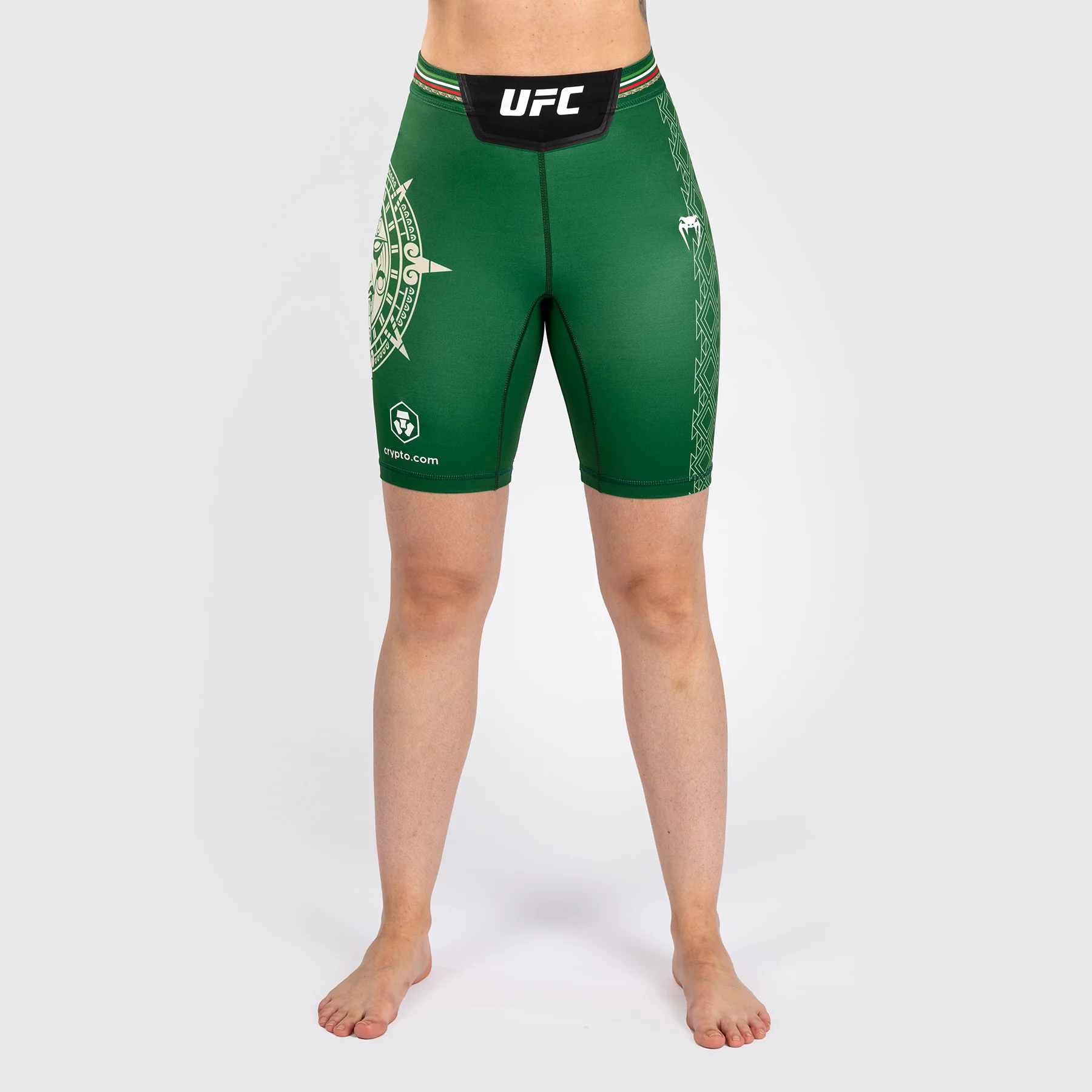 Noche UFC by Venum Authentic Fight Night Shorts Vale Tudo para Mujer - Corte Largo - Verde