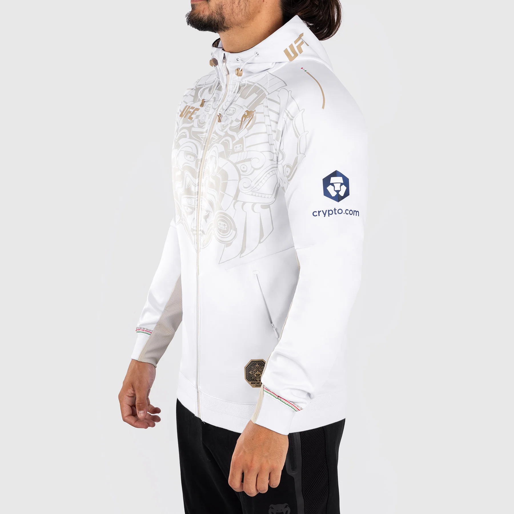 Noche UFC by Venum Authentic Fight Night Sudadera con capucha para hombre - Blanco - Image 3
