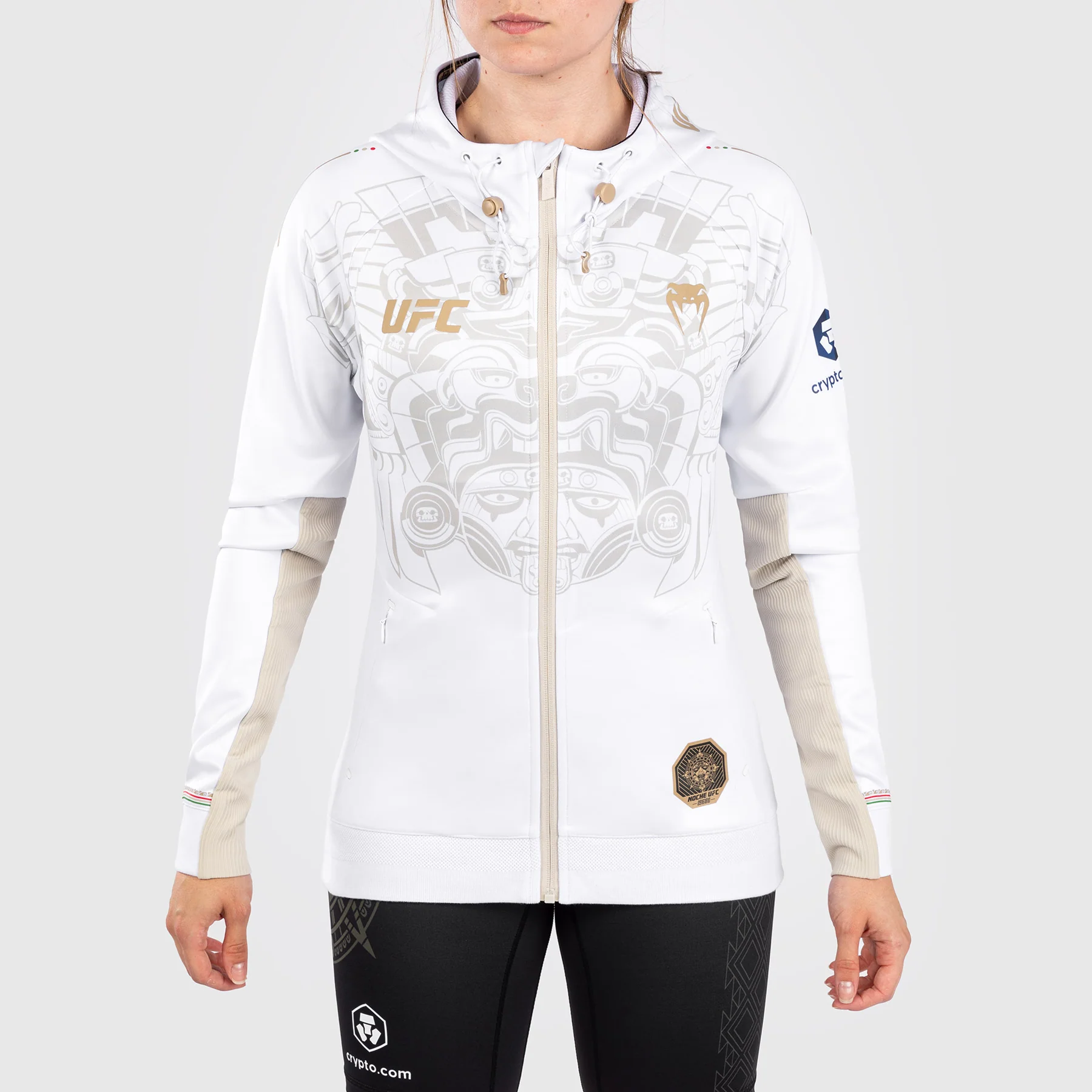 Noche UFC by Venum Authentic Fight Night Sudadera con capucha para mujer - Blanco