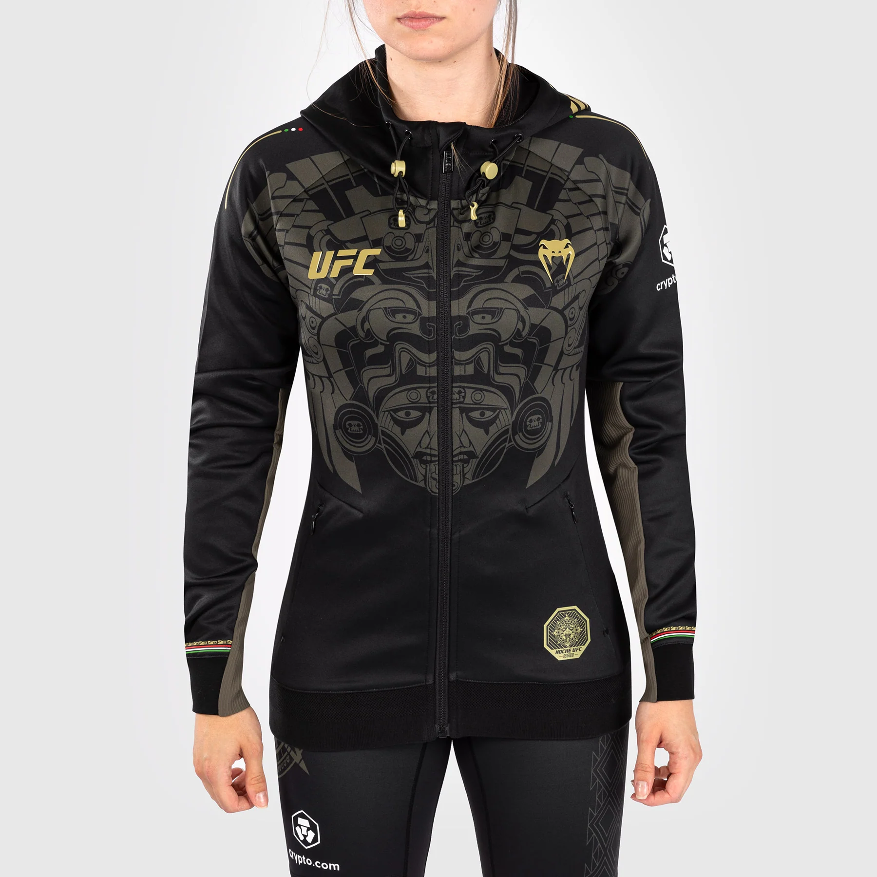 Noche UFC by Venum Authentic Fight Night Sudadera con capucha para mujer - Negro