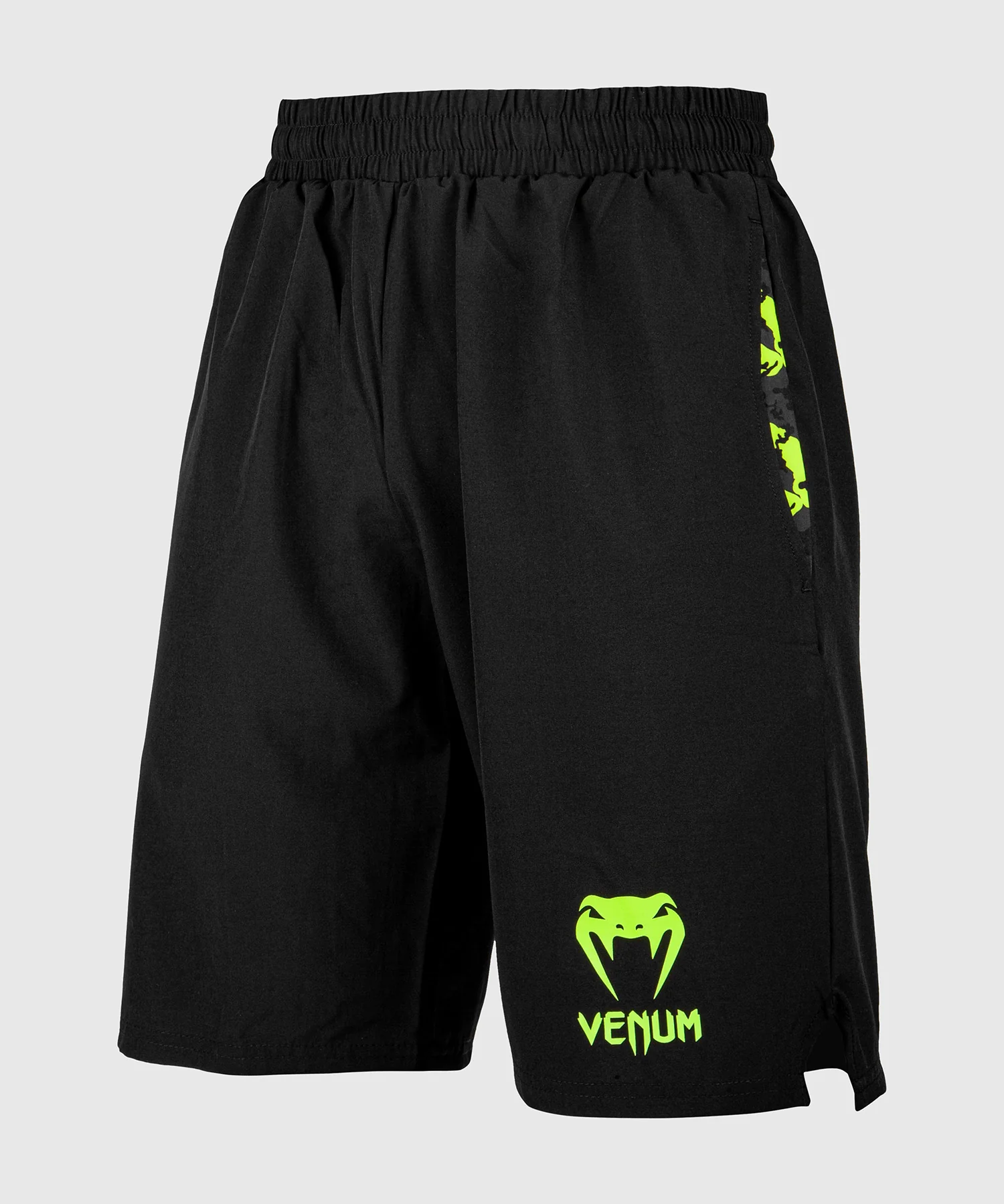 Pantalón corto de entrenamiento Venum Classic - Negro/Amarillo Fluo - Image 9
