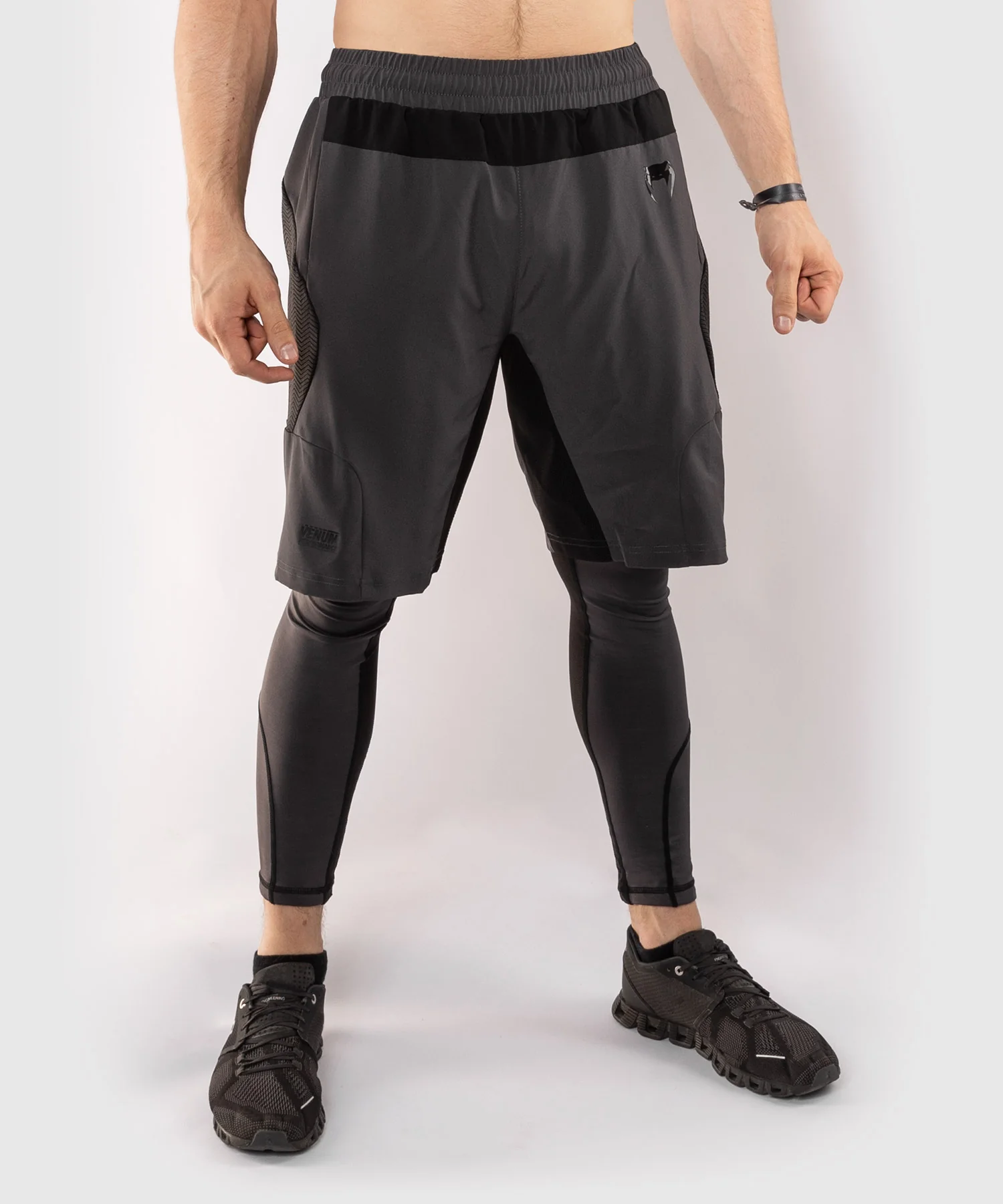 Pantalón corto de entrenamiento Venum G-Fit - Gris/Negro - Image 11
