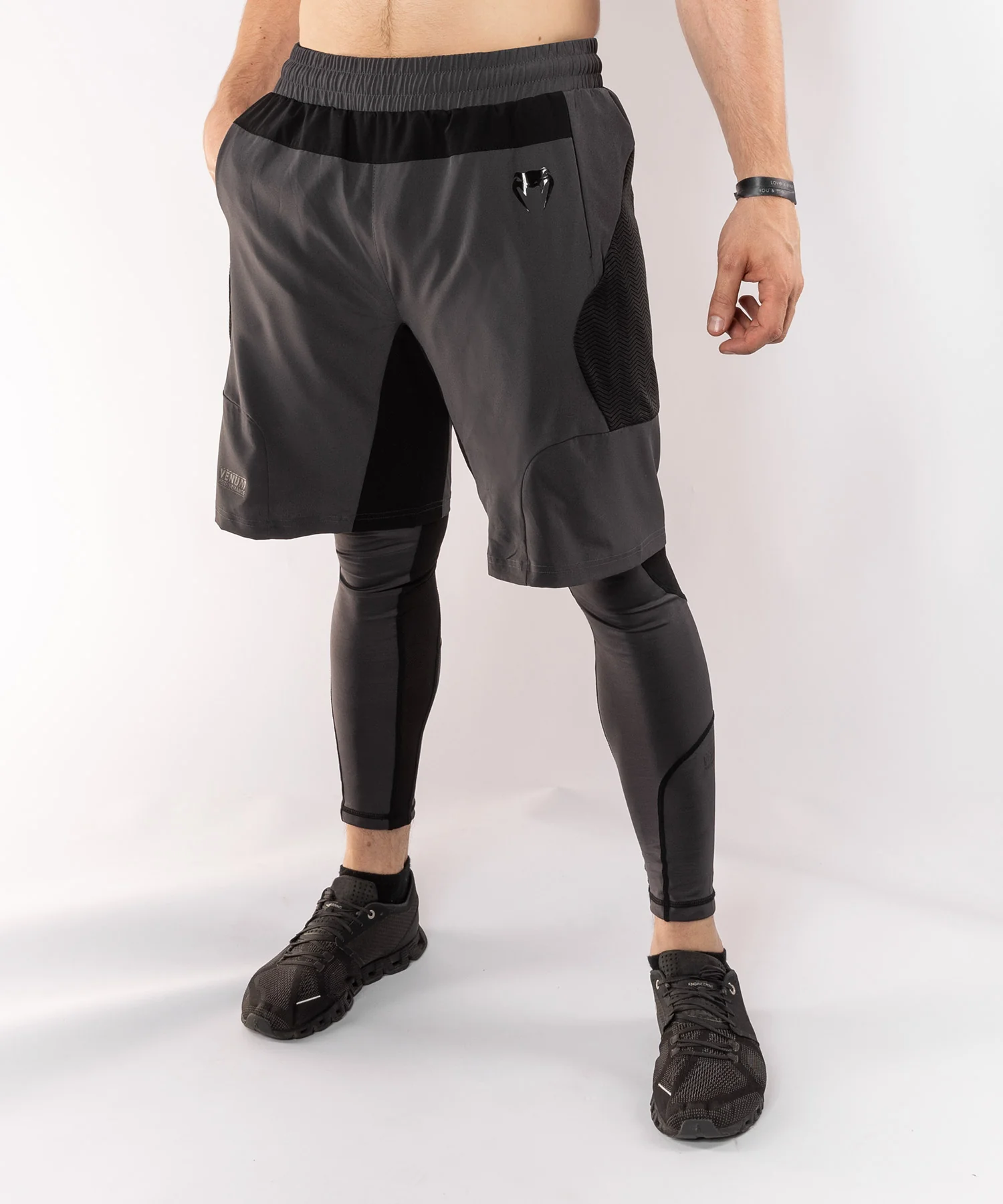 Pantalón corto de entrenamiento Venum G-Fit - Gris/Negro - Image 2