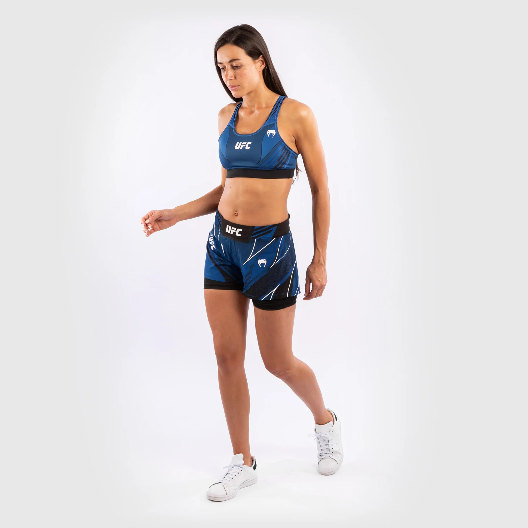 Pantalón De Mma Para Mujer UFC Venum Authentic Fight Night – Modelo Corto - Azul - Image 8
