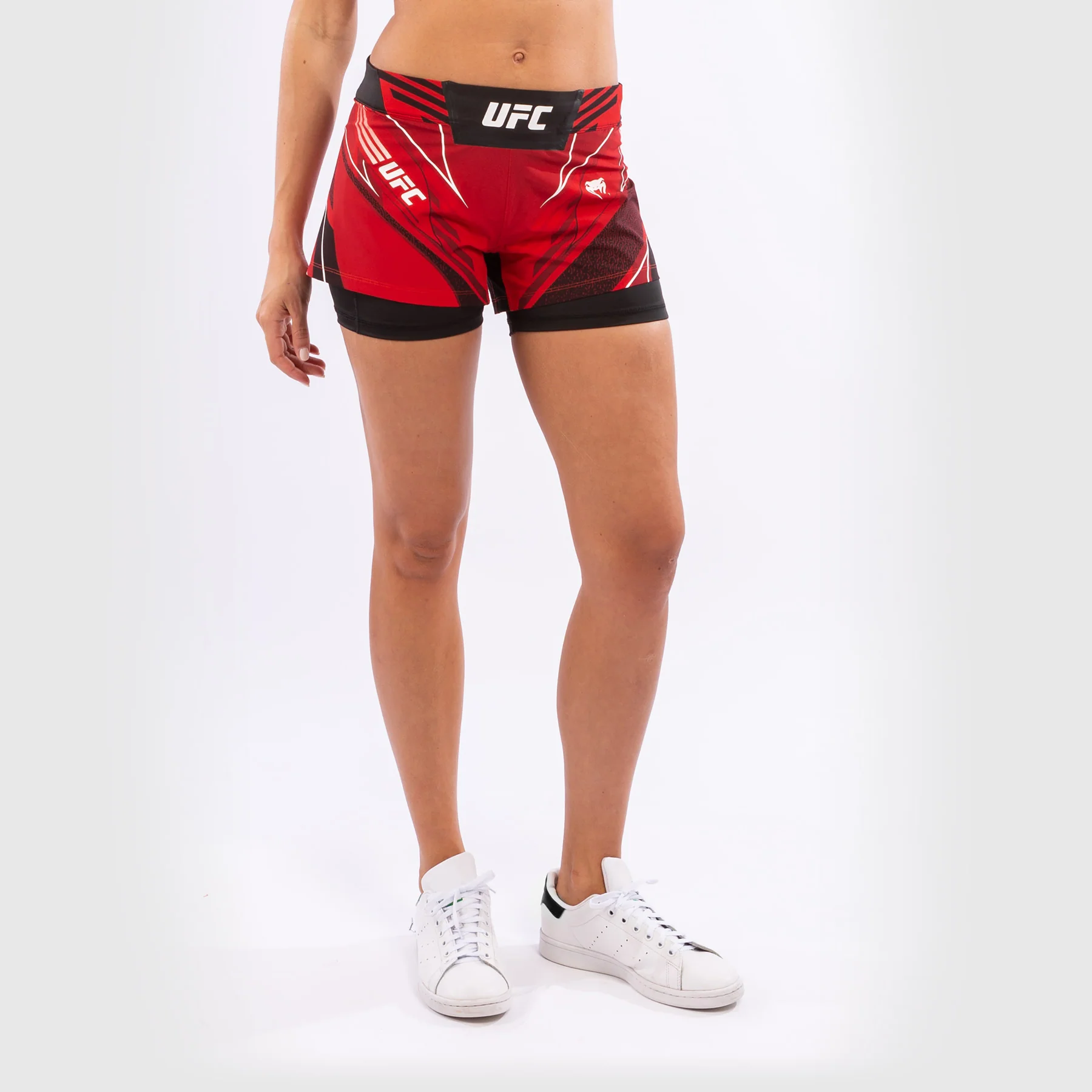 Pantalón De Mma Para Mujer UFC Venum Authentic Fight Night – Modelo Corto - Rojo - Image 2
