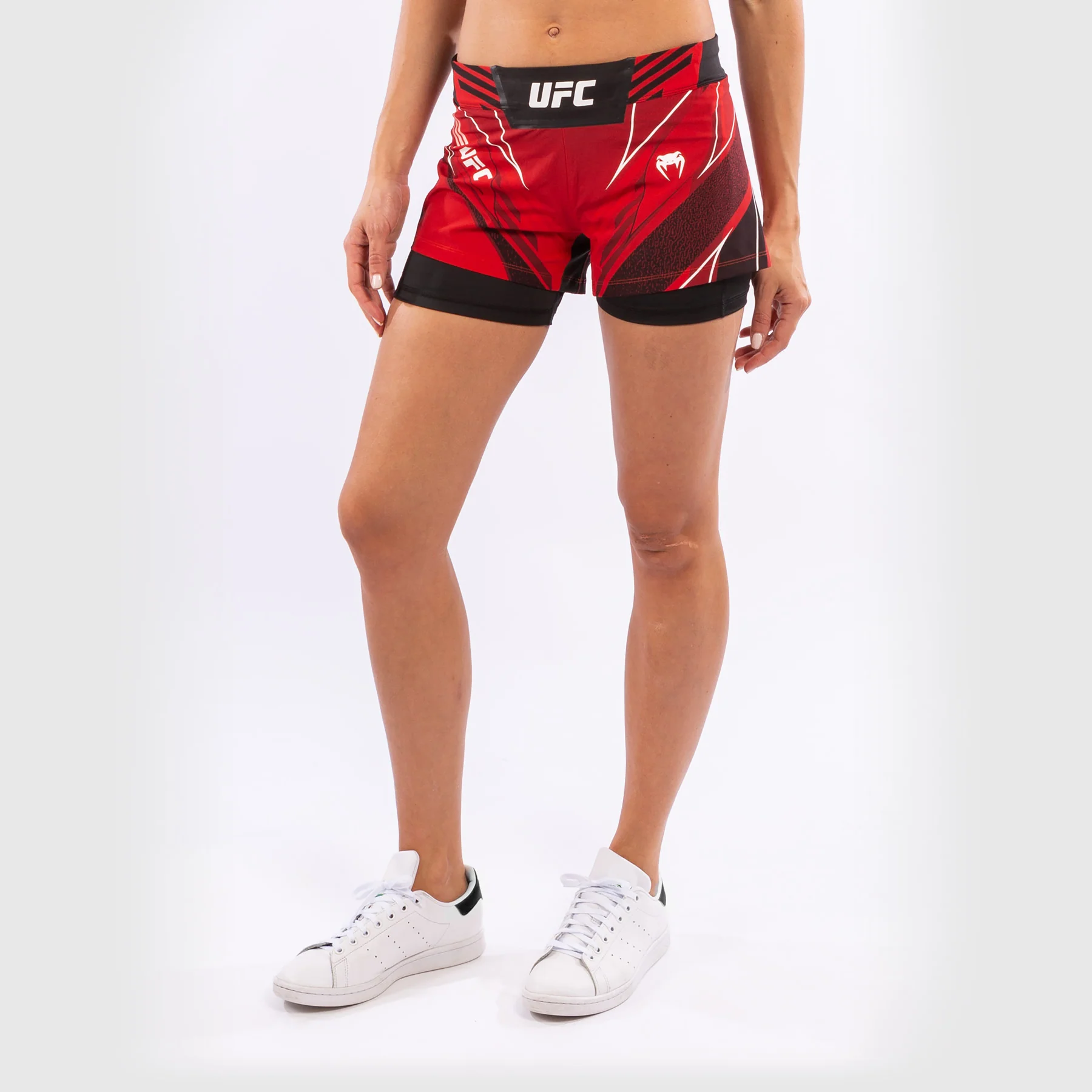 Pantalón De Mma Para Mujer UFC Venum Authentic Fight Night – Modelo Corto - Rojo - Image 3