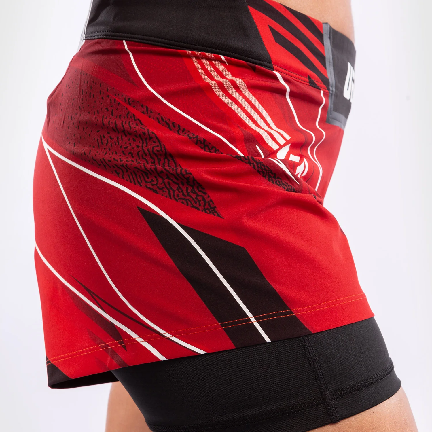 Pantalón De Mma Para Mujer UFC Venum Authentic Fight Night – Modelo Corto - Rojo - Image 7