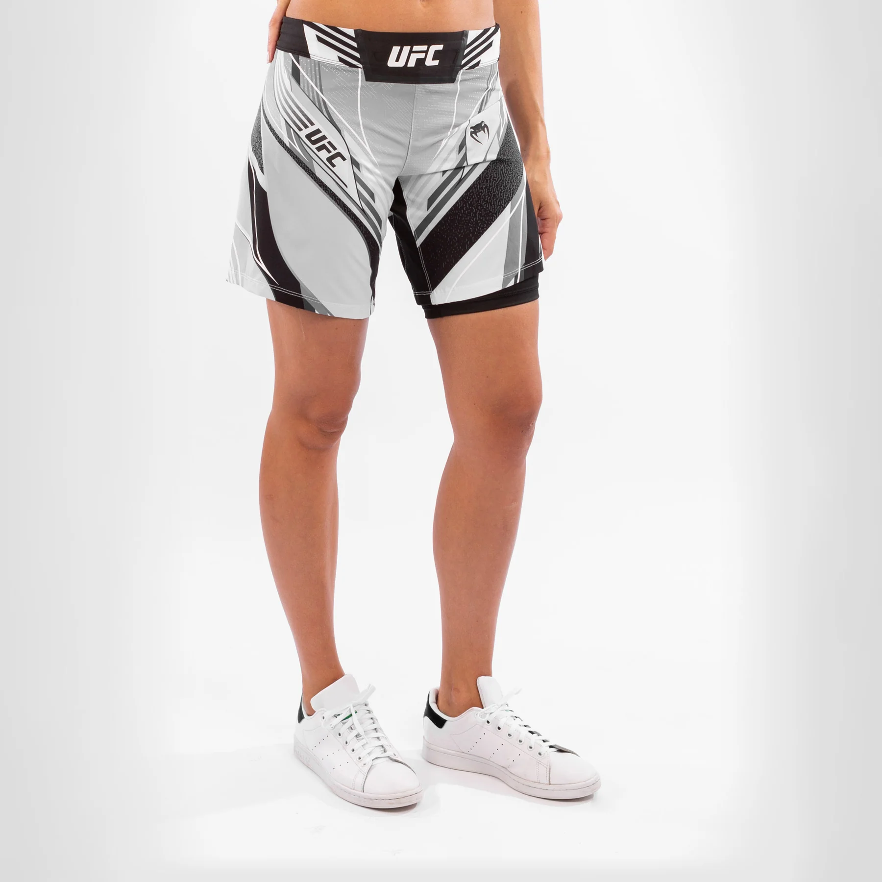 Pantalón De MMA Para Mujer Ufc Venum Authentic Fight Night – Modelo Largo - Blanco - Image 4