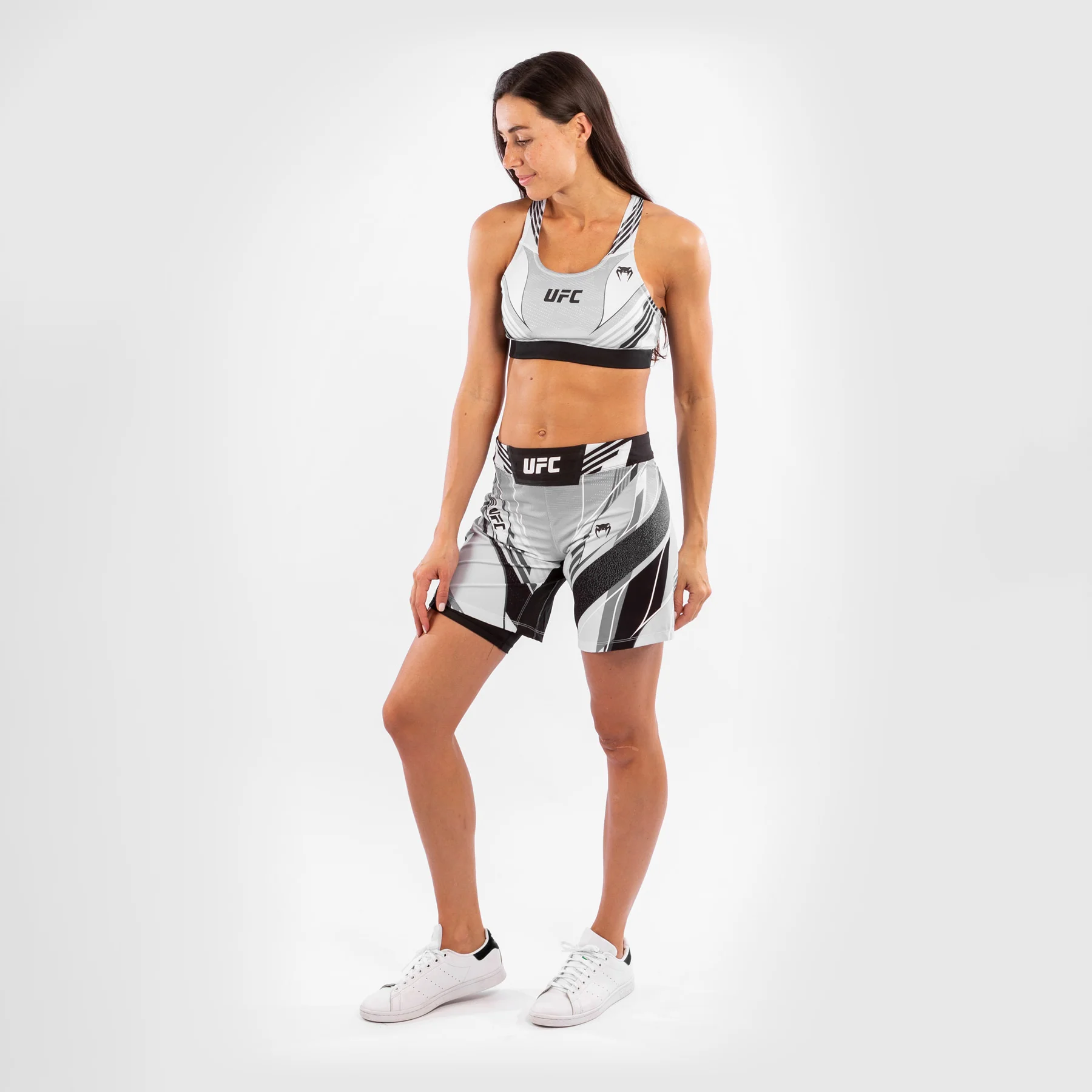 Pantalón De MMA Para Mujer Ufc Venum Authentic Fight Night – Modelo Largo - Blanco - Image 5