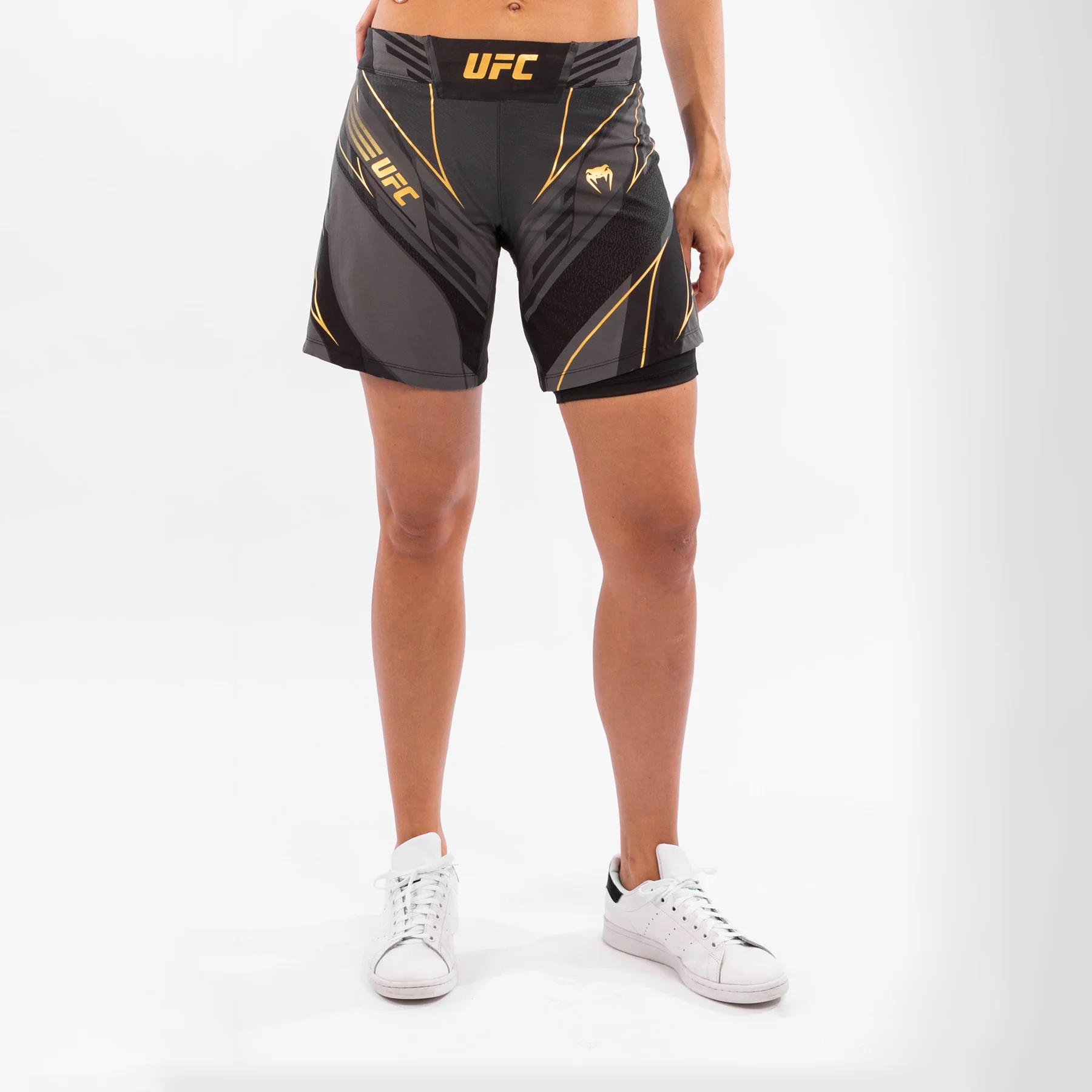 Pantalón De MMA Para Mujer Ufc Venum Authentic Fight Night – Modelo Largo - Campeón - Image 3
