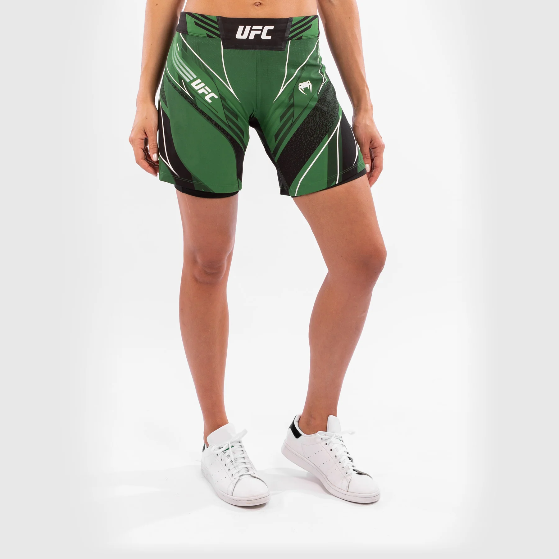 Pantalón De MMA Para Mujer Ufc Venum Authentic Fight Night – Modelo Largo - Verde - Image 3