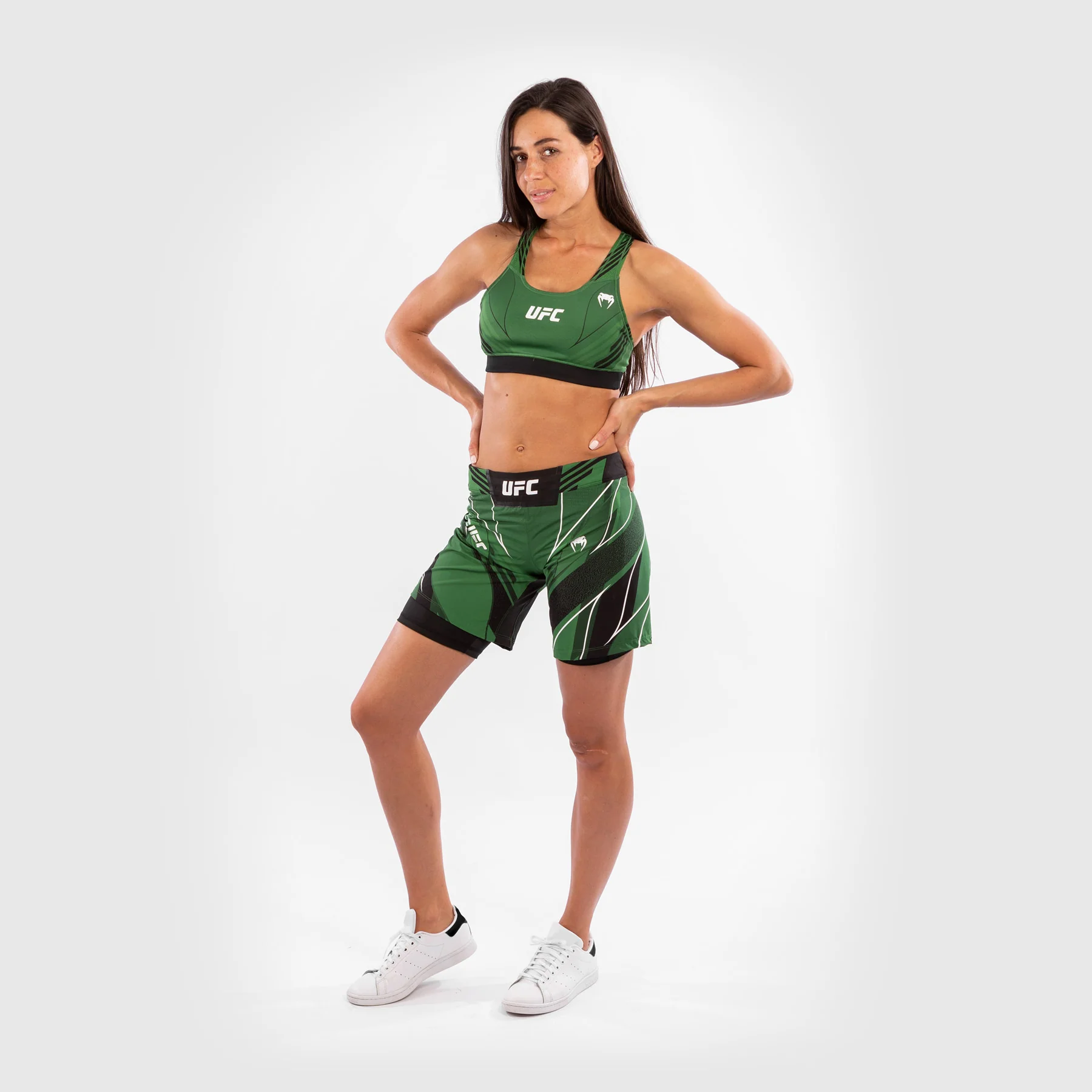Pantalón De MMA Para Mujer Ufc Venum Authentic Fight Night – Modelo Largo - Verde - Image 8