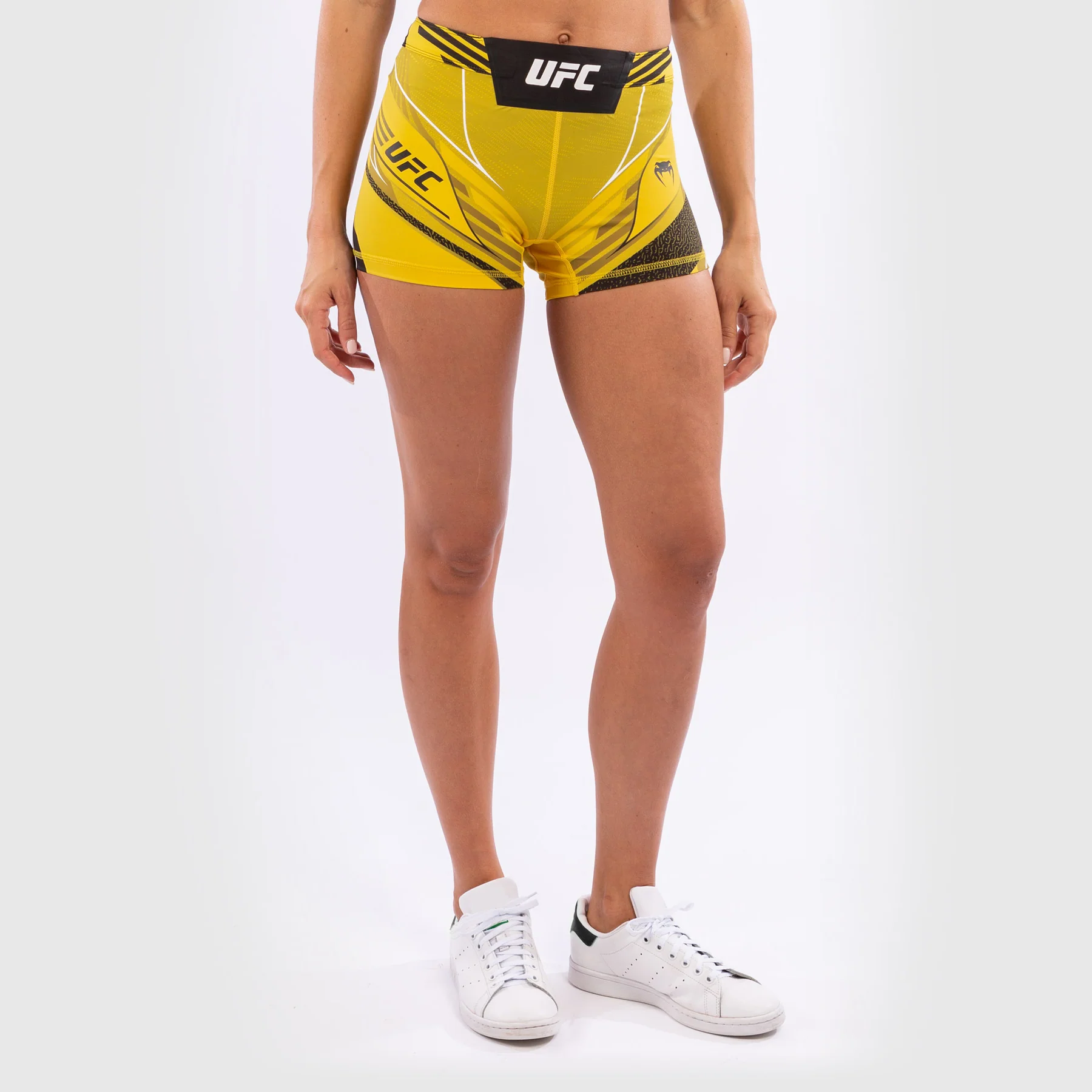 Pantalón De Vale Tudo Para Mujer UFC Venum Authentic Fight Night – Modelo Corto - Amarillo - Image 4