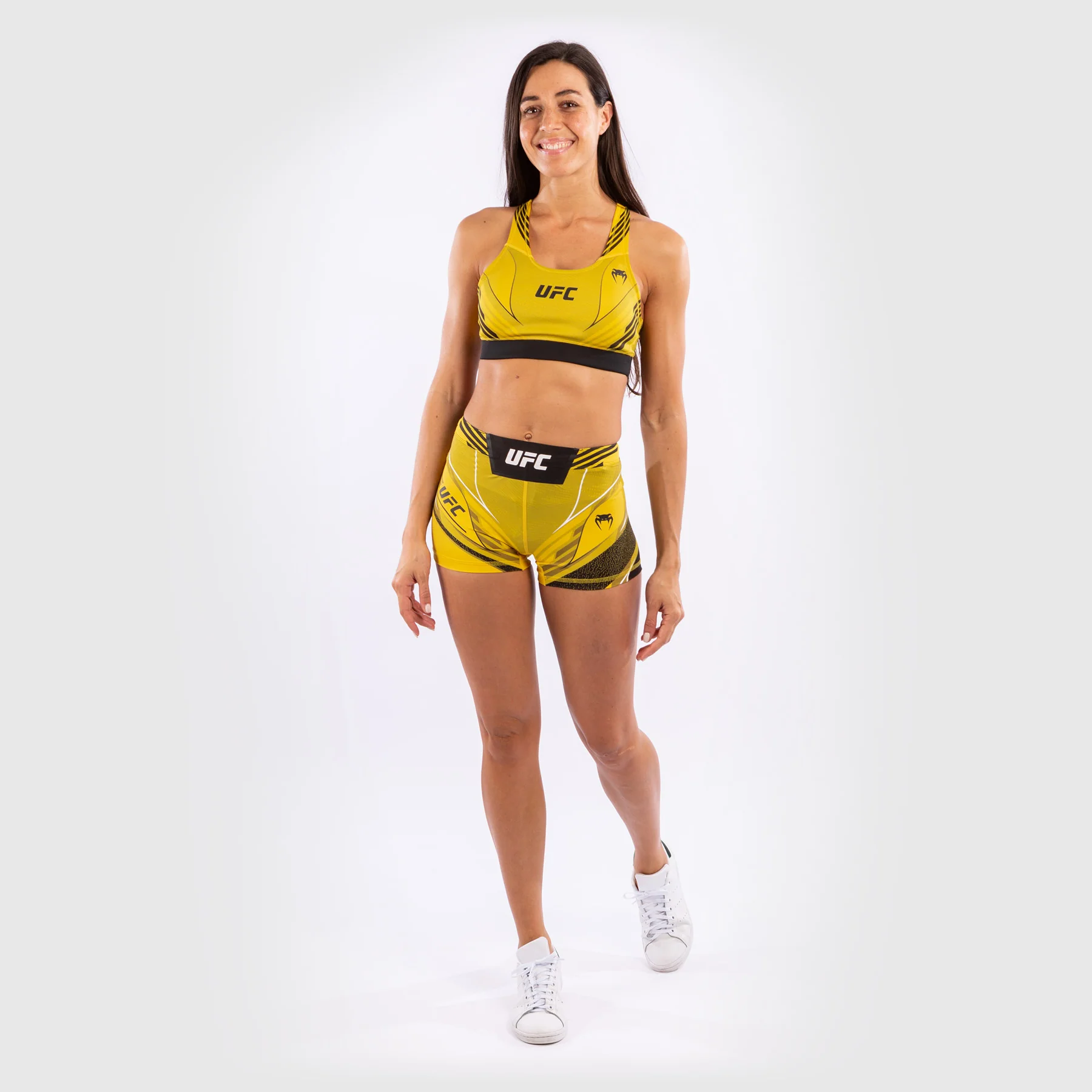 Pantalón De Vale Tudo Para Mujer UFC Venum Authentic Fight Night – Modelo Corto - Amarillo - Image 7