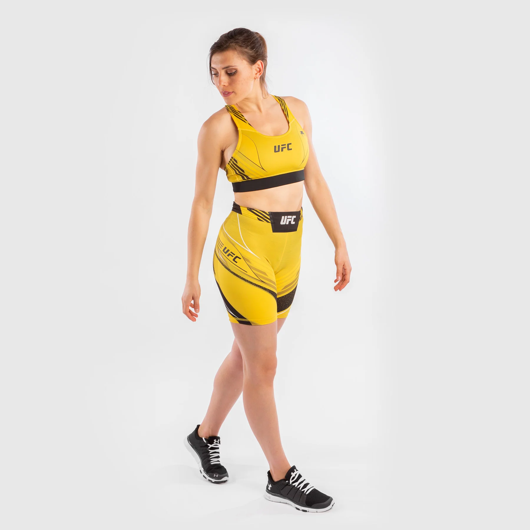 Pantalón De Vale Tudo Para Mujer UFC Venum Authentic Fight Night – Modelo Largo - Amarillo - Image 5