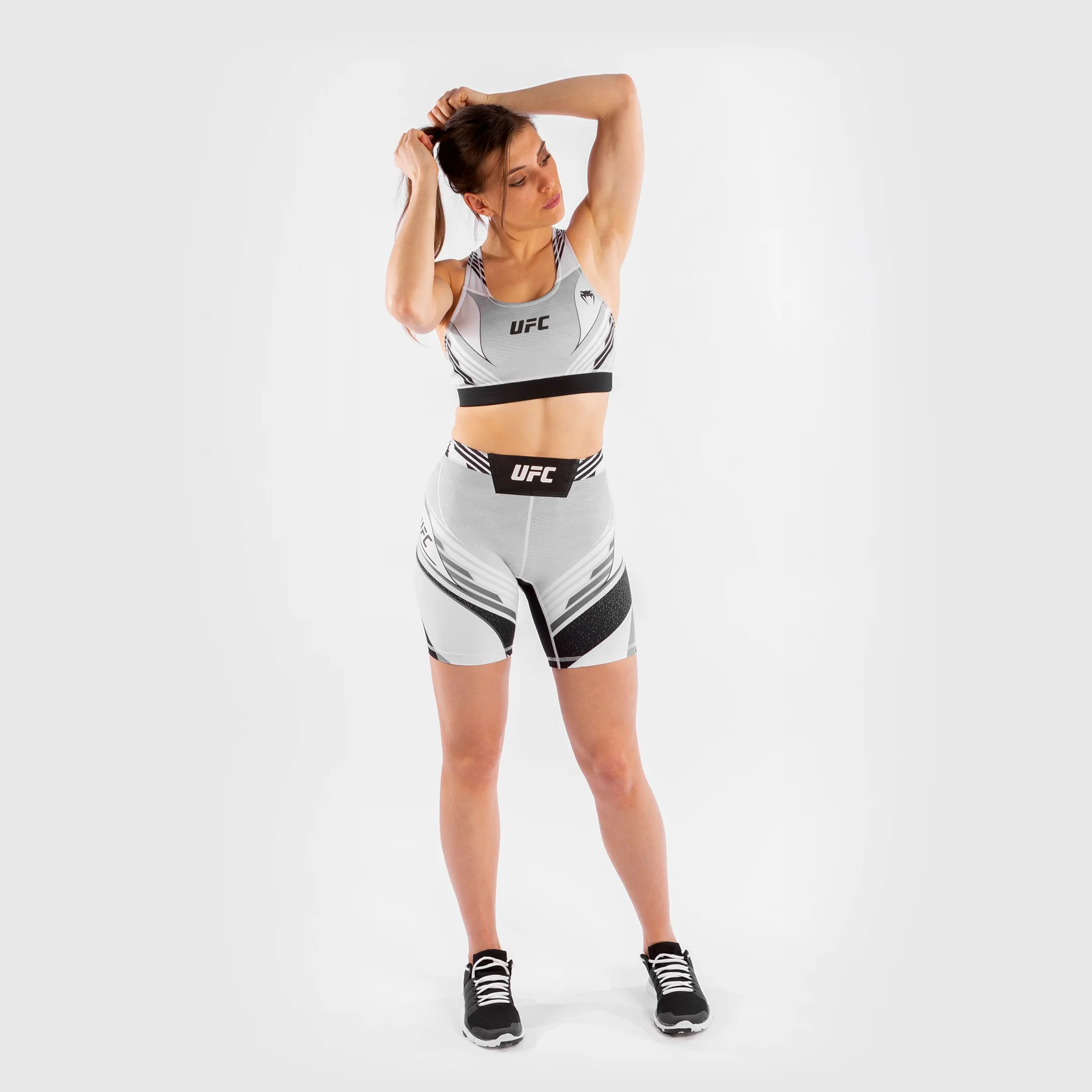 Pantalón De Vale Tudo Para Mujer UFC Venum Authentic Fight Night – Modelo Largo - Blanco - Image 5