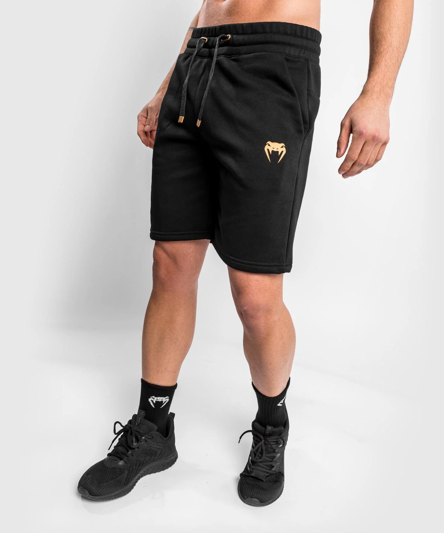 Pantalones cortos de algodón Venum Classic - Negro/Bronce - Image 3