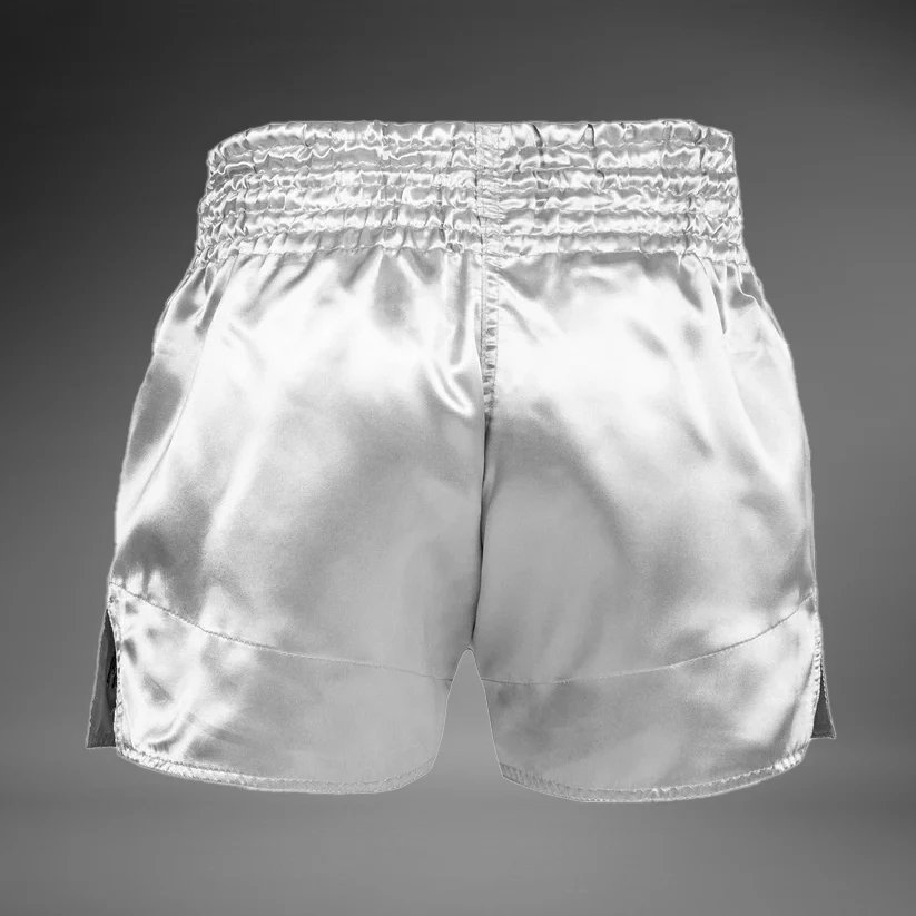 Pantalones Cortos de Boxeo Tailandés Venum Classic Plata/Negro - Image 2