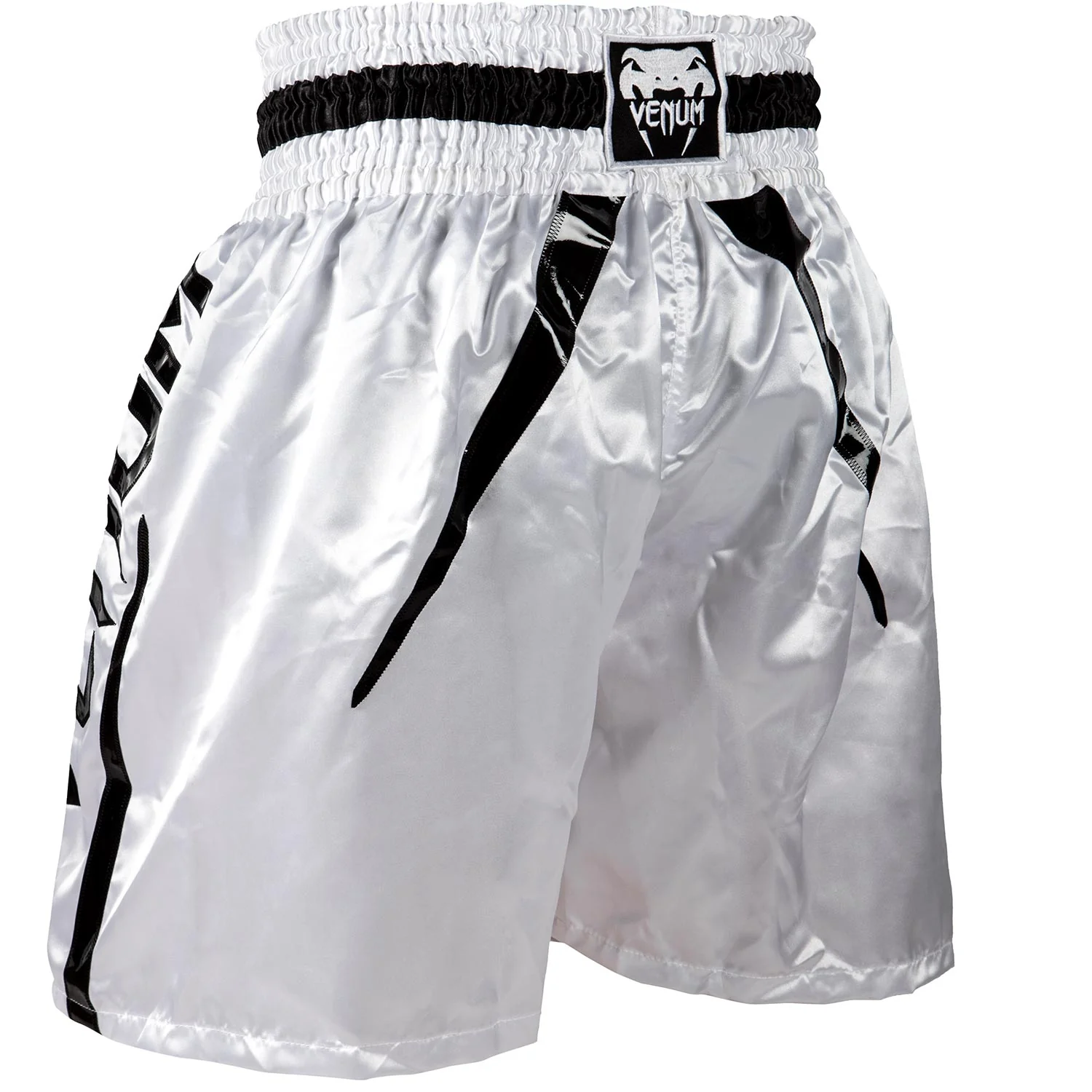 Pantalones de Boxeo Venum Elite - Blanco/Negro - Image 3