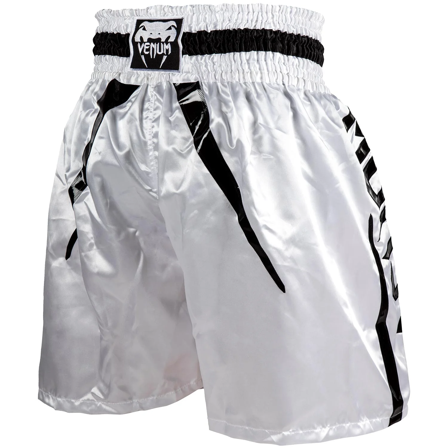 Pantalones de Boxeo Venum Elite - Blanco/Negro - Image 4