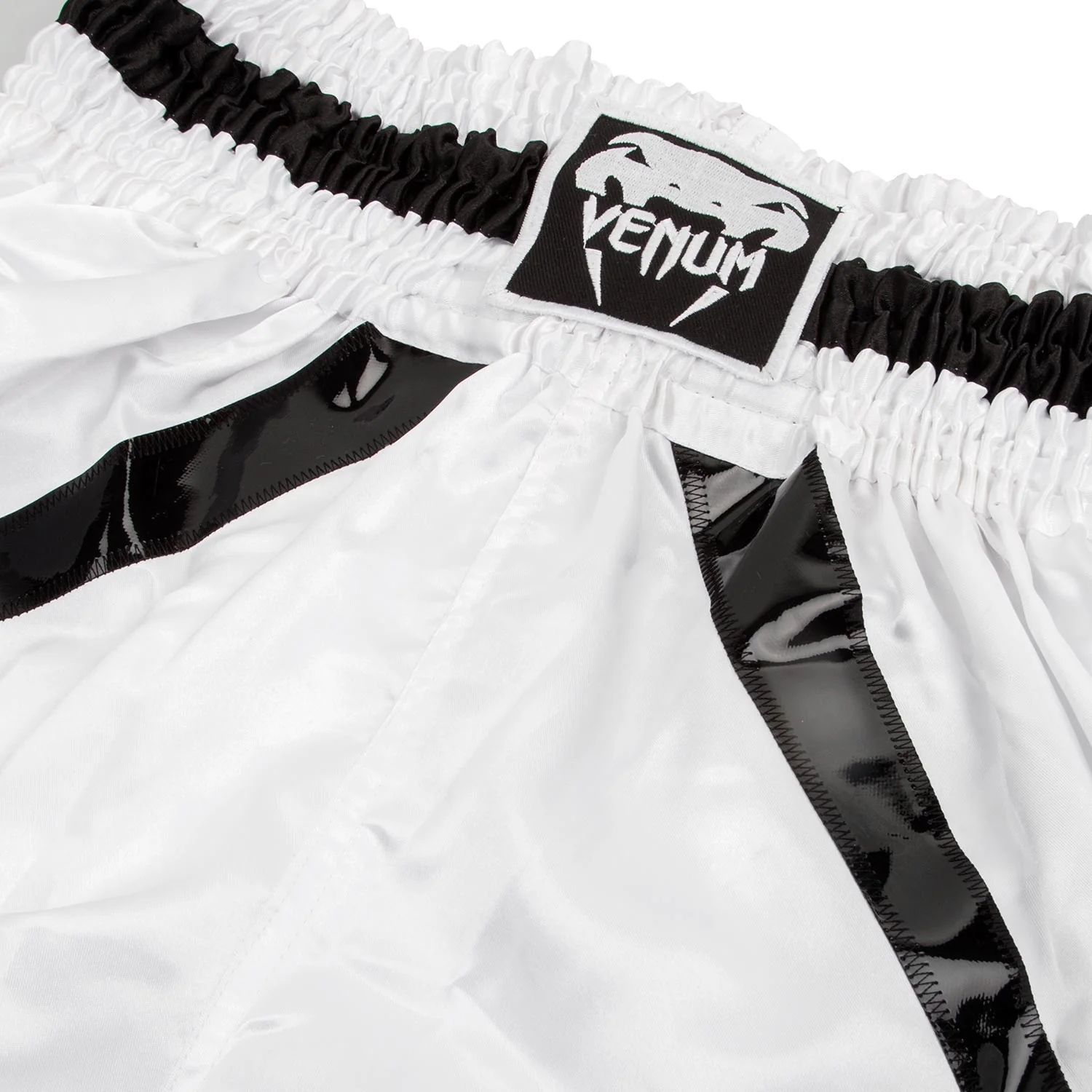Pantalones de Boxeo Venum Elite - Blanco/Negro - Image 6