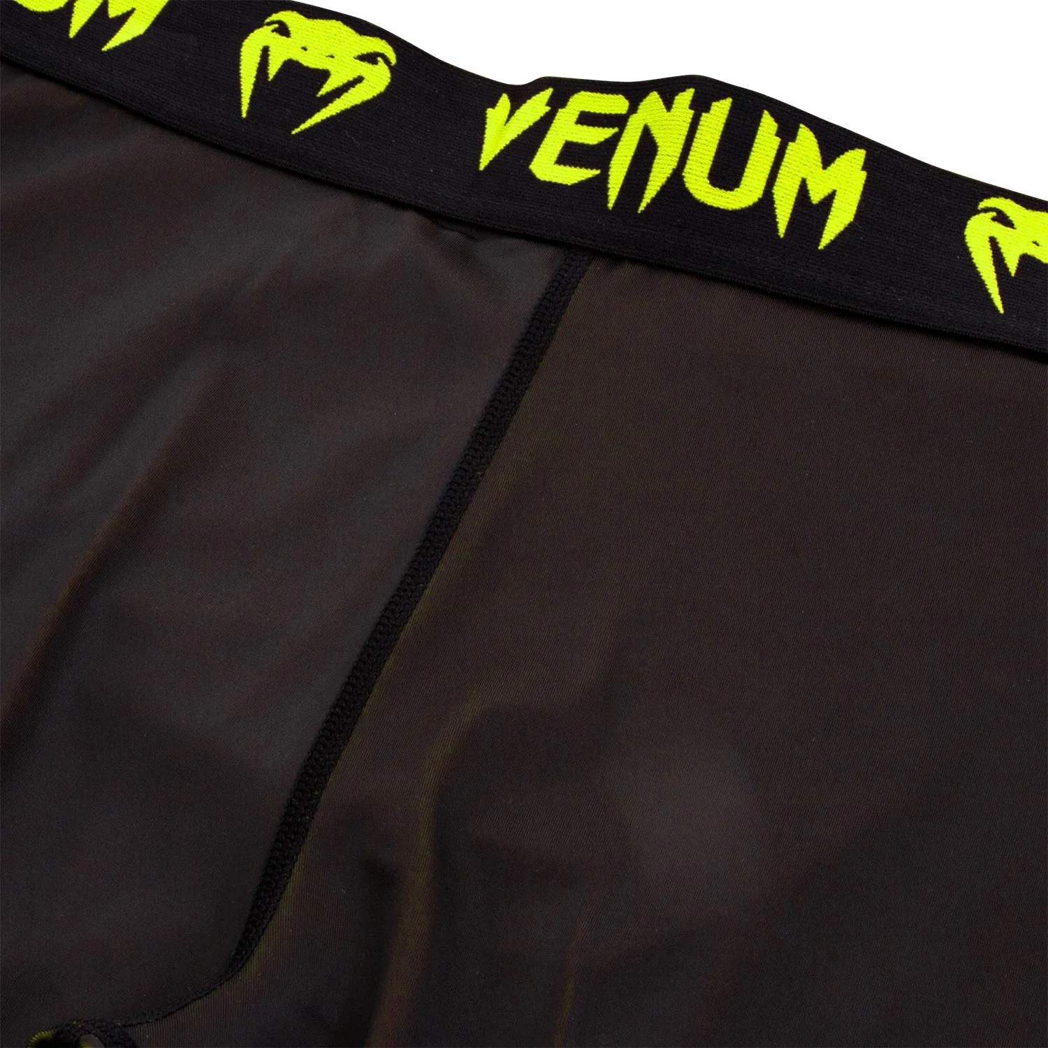 Pantalones de compresión Venum Giant - Negro/Amarillo Fluo - Image 4