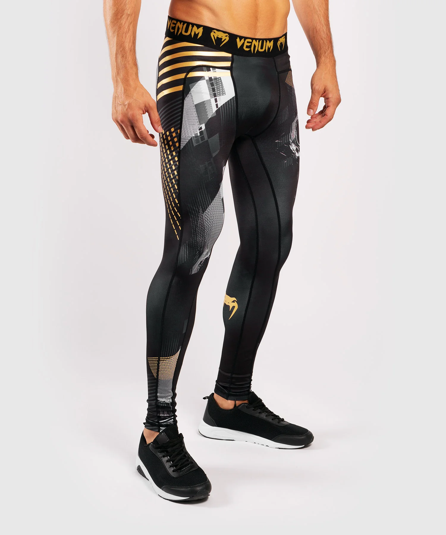 Pantalones de compresión Venum Skull - Negro - Image 3