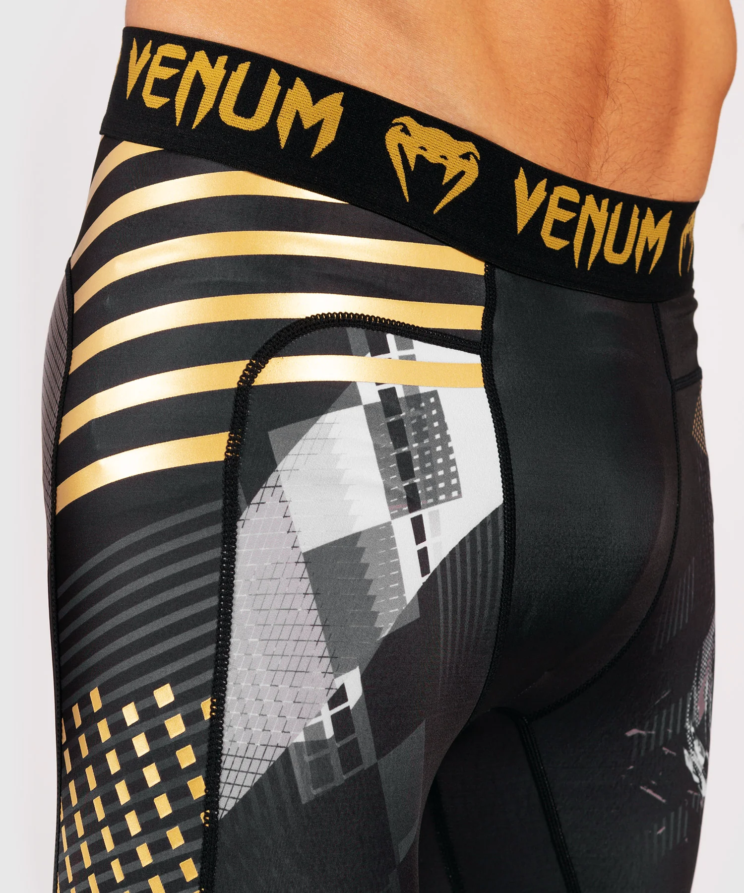 Pantalones de compresión Venum Skull - Negro - Image 8
