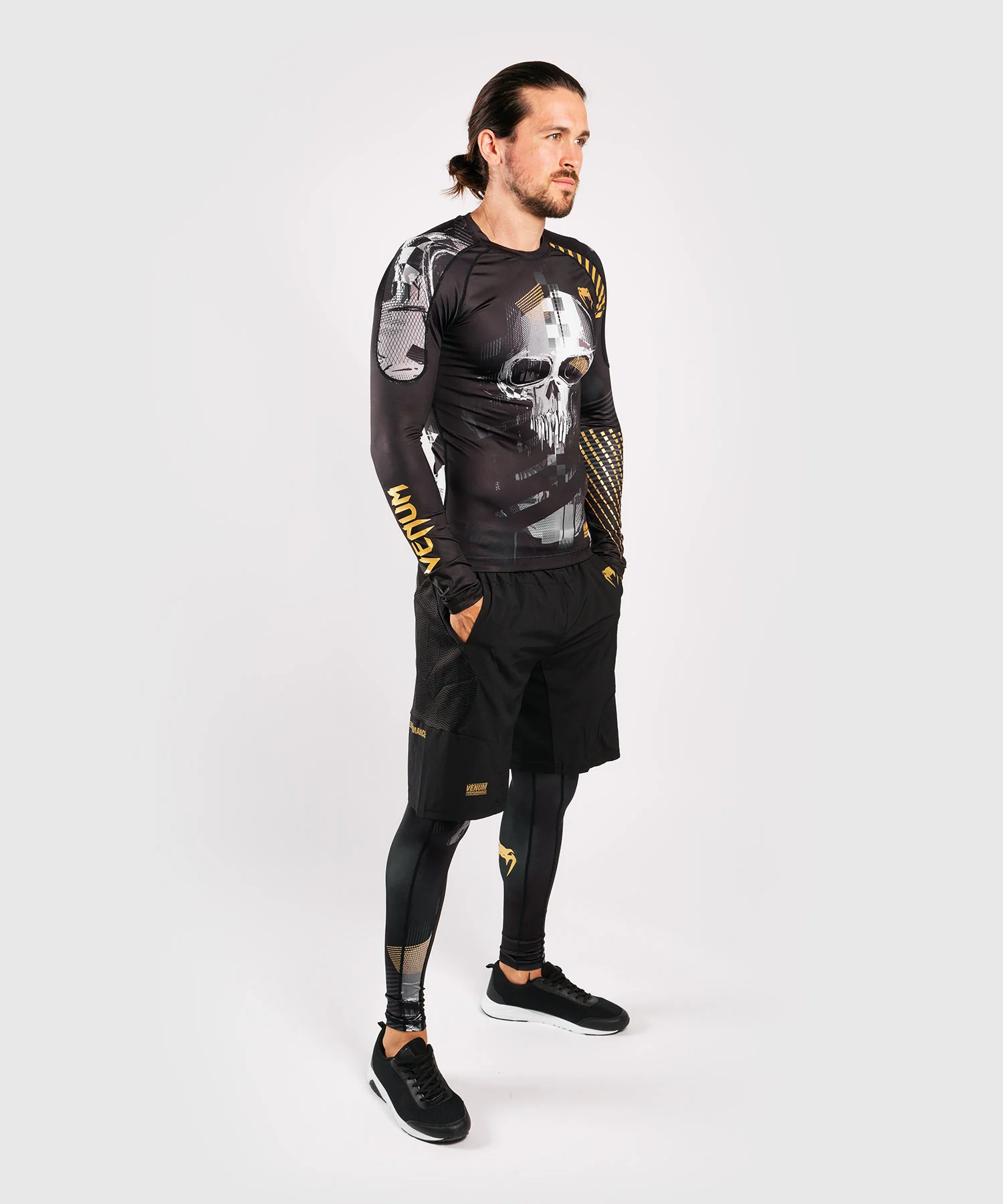 Pantalones de compresión Venum Skull - Negro - Image 9