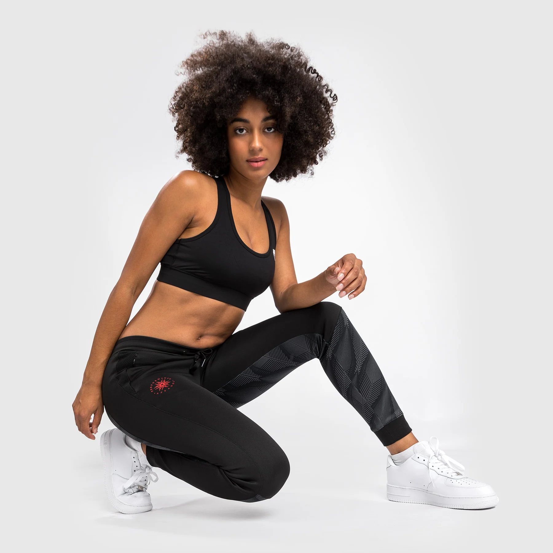 Pantalones de Jogging Venum Phantom - Para Mujer - Negro/Rojo - Image 4