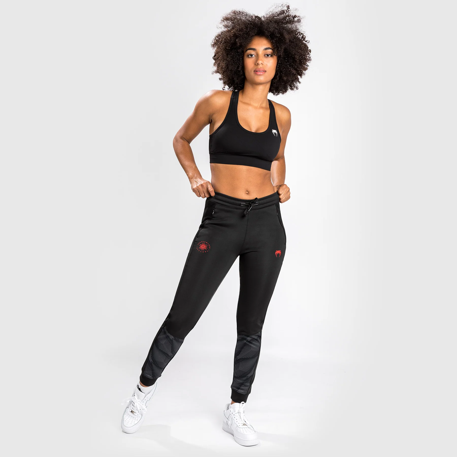 Pantalones de Jogging Venum Phantom - Para Mujer - Negro/Rojo - Image 5