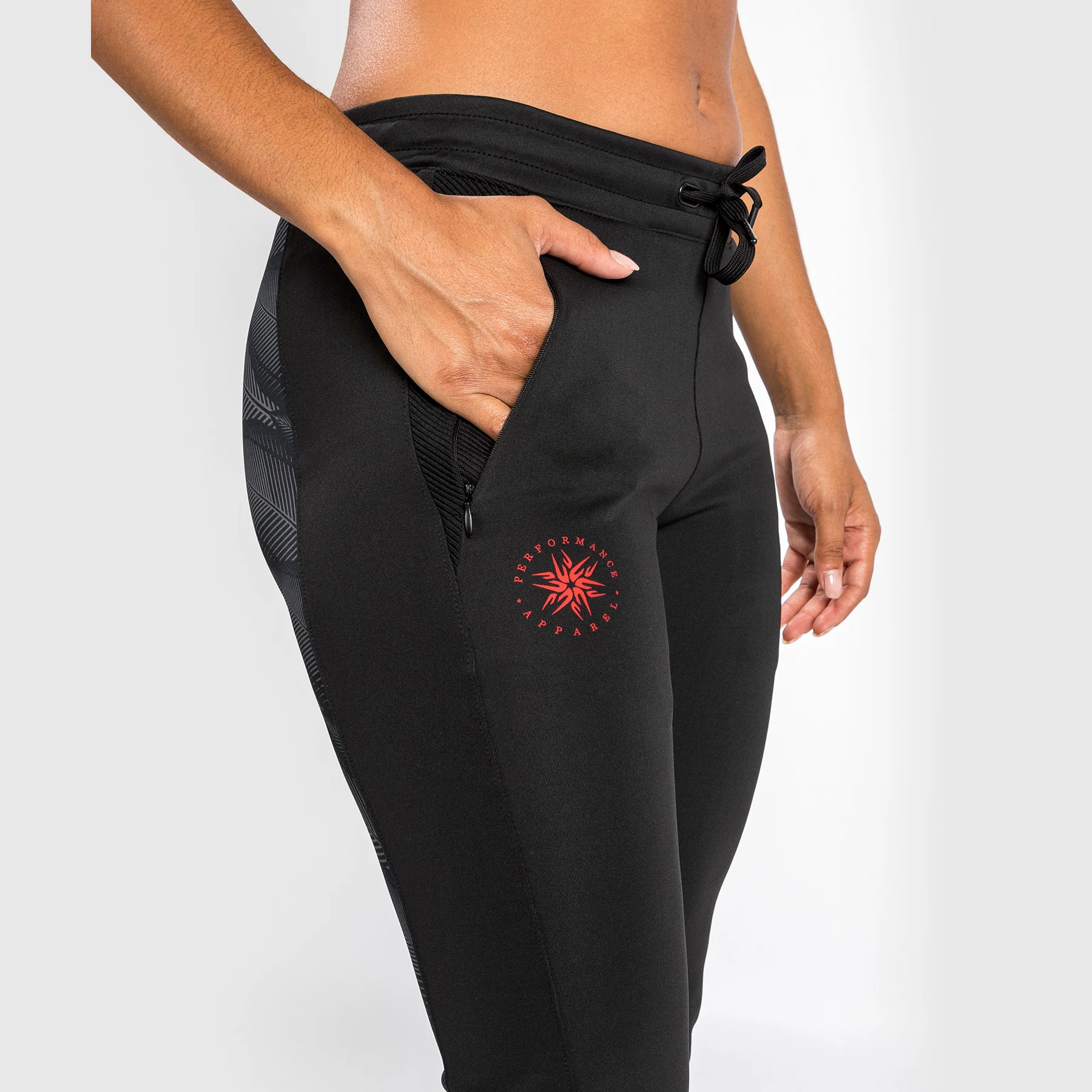 Pantalones de Jogging Venum Phantom - Para Mujer - Negro/Rojo - Image 8